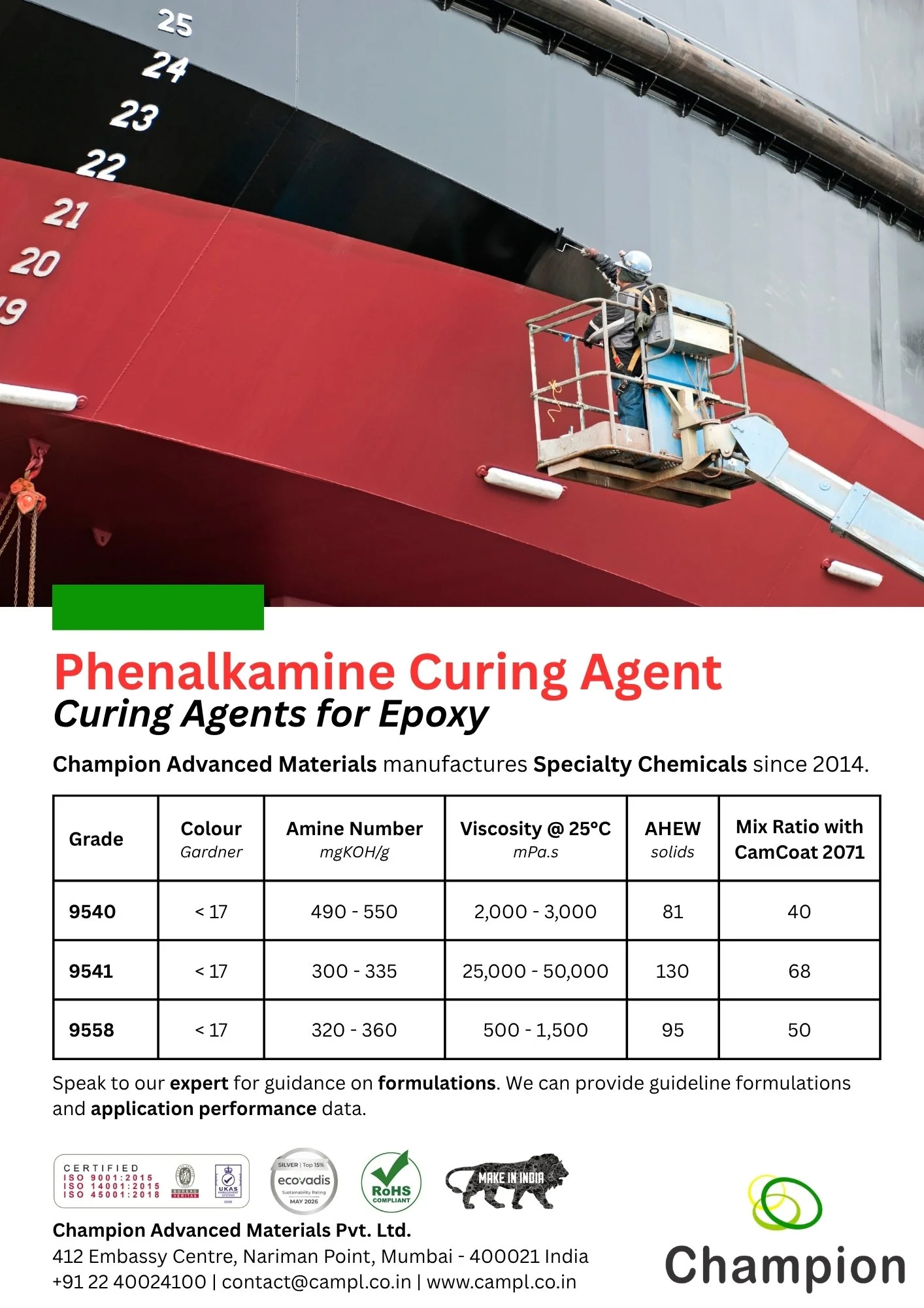 Phenalkamine Curing Agent