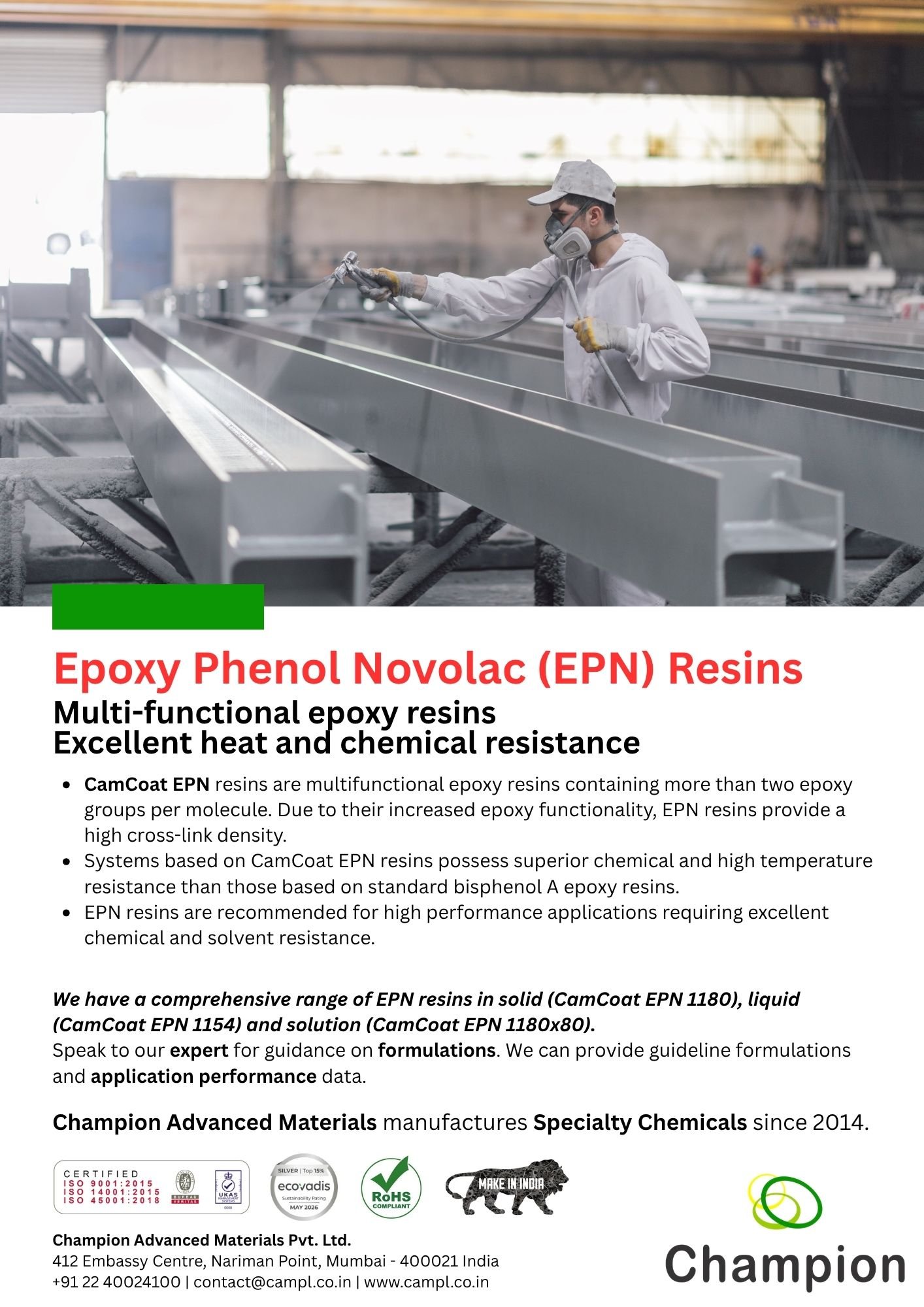 Epoxy Phenol Novolac Resin
