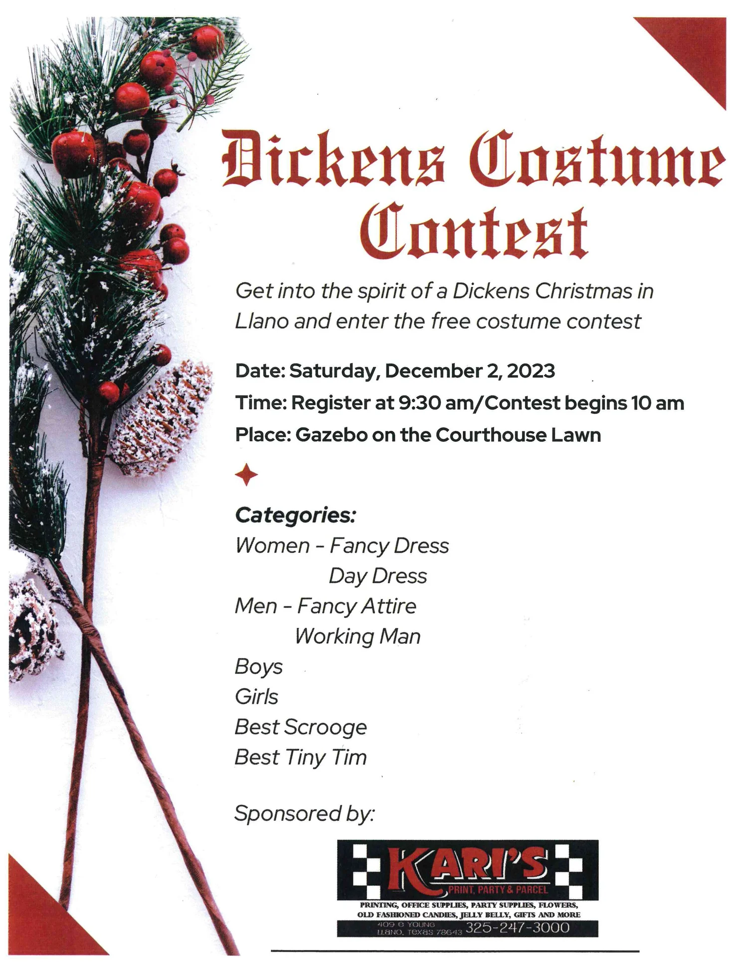 A Dickens of a Christmas Llano, Texas Breakfast with Santa, Crafts