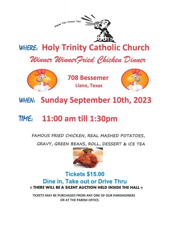 Holy Trinity Catholic Church Chicken Dinner — Untitled