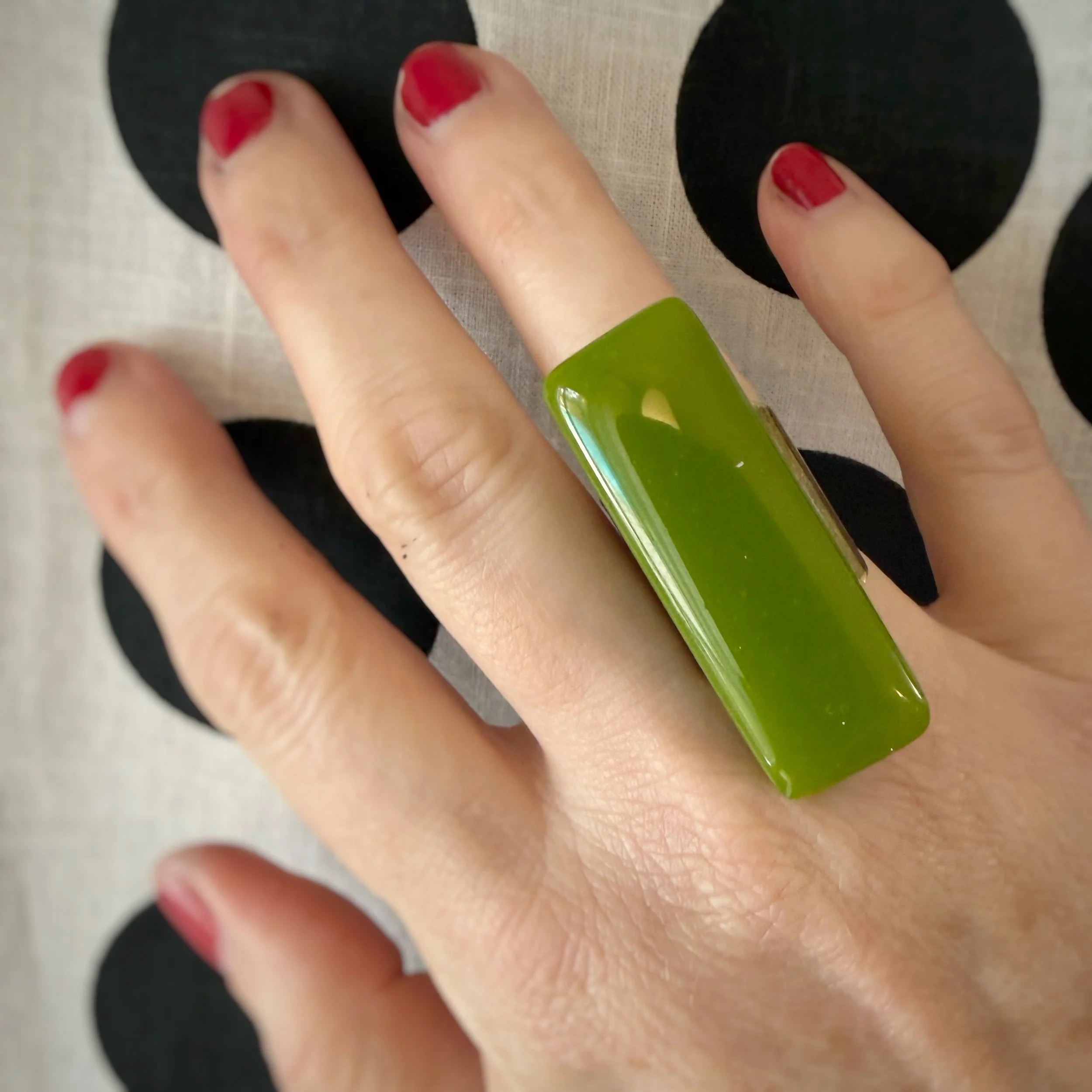 Mod Rectangular Ring in Olive