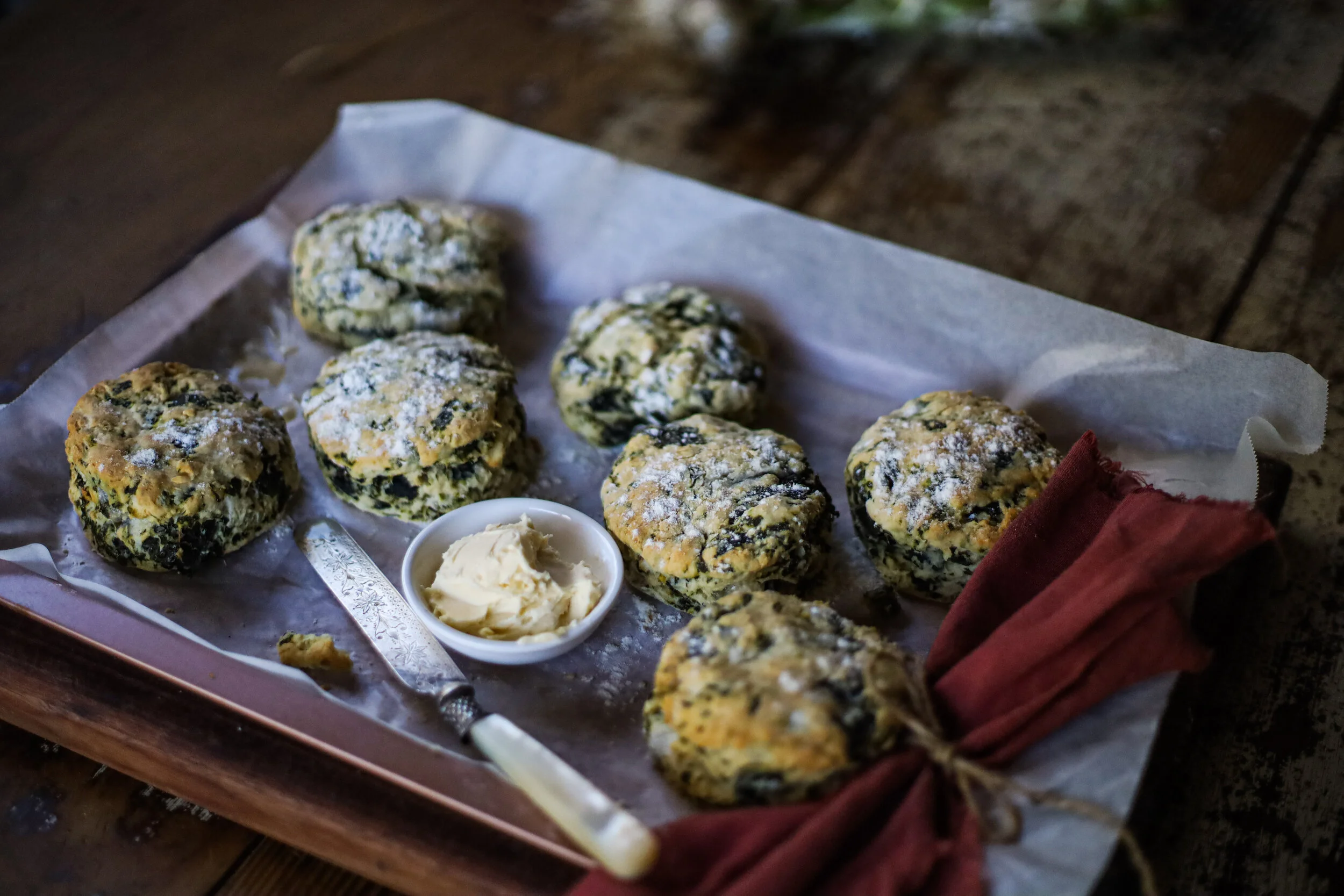 Spinach and Feta Scones — Olive Wood Vegan