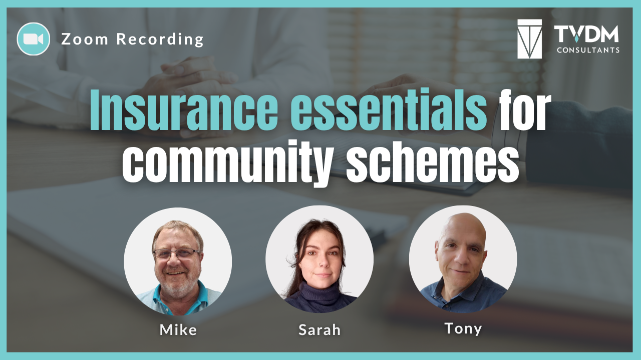 Insurance essentials for community schemes