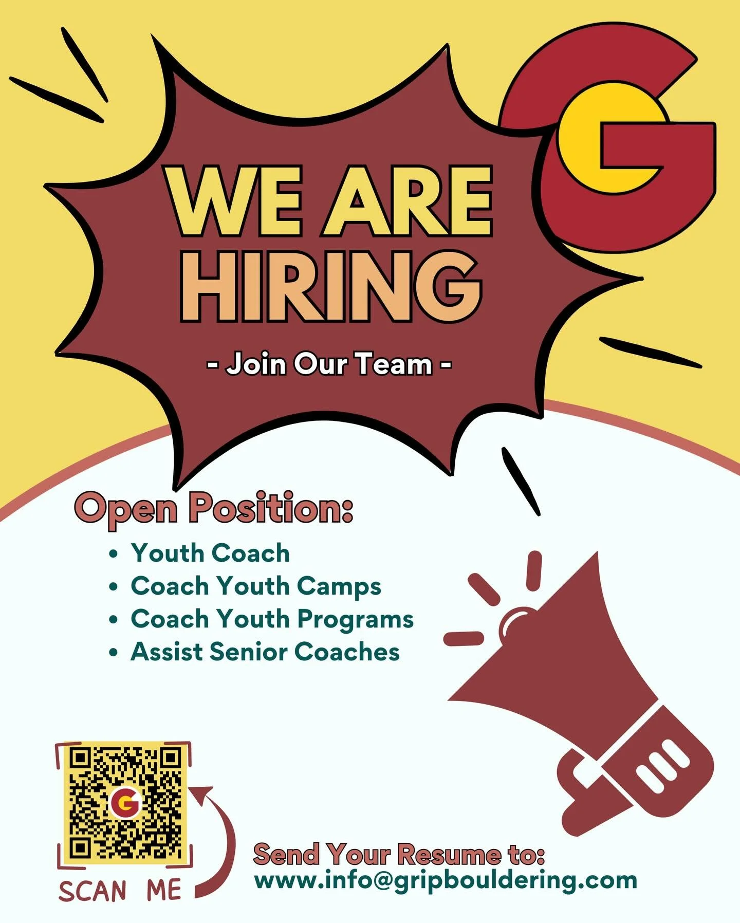 Ready to join a passionate community and inspire the next gen of climbers? We're looking for a youth coach who shares our passion and would love to hear from you! 

Check out our site or click the link in our bio to apply!