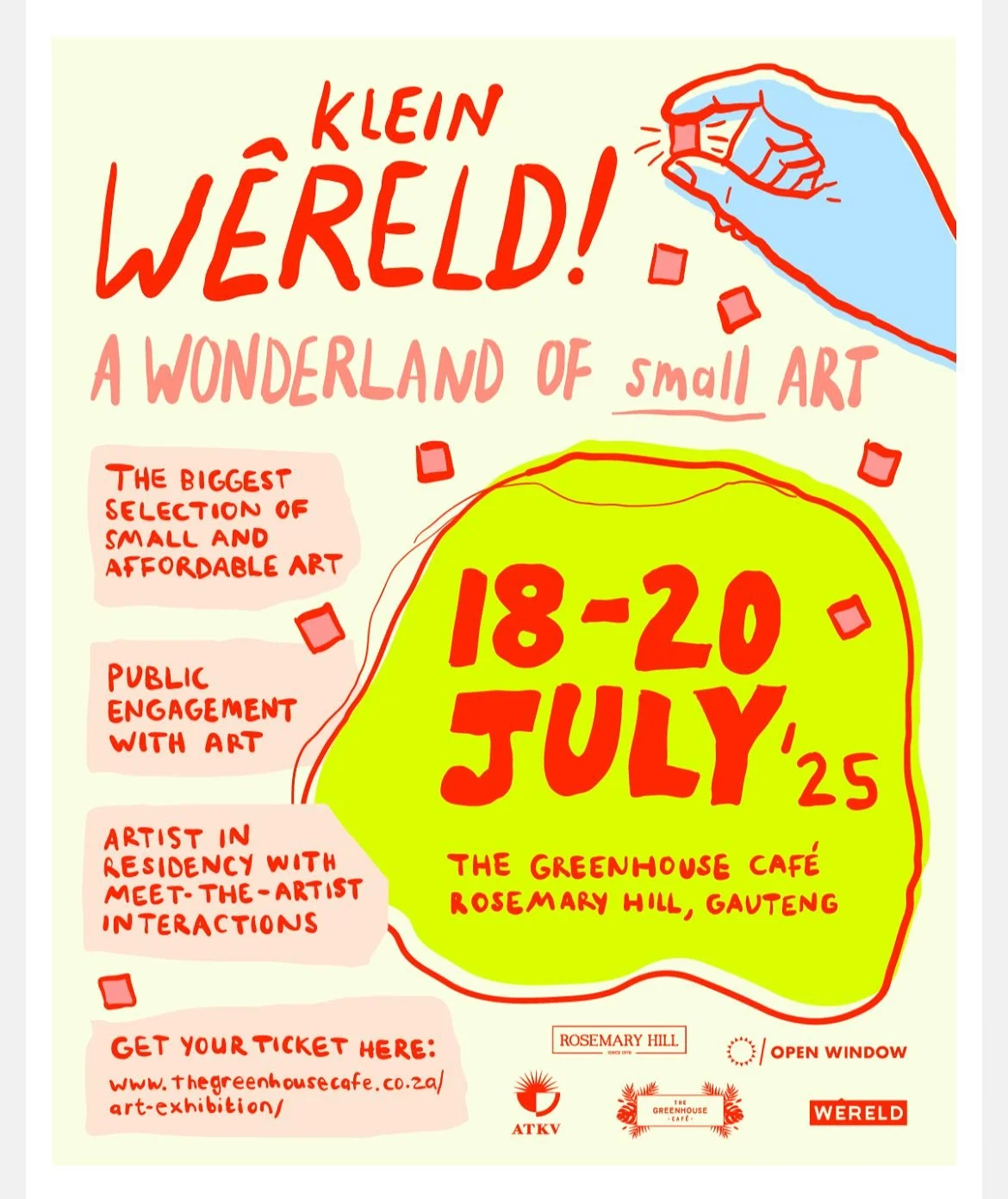 I am excited to be part of the @wereld_sa Klein W&ecirc;reld! Art Fair happening this coming weekend (18-20 July) at @rosemary_hill_farm in Gauteng.

Klein W&ecirc;reld is a celebration of small, affordable artworks created by talented South African 
