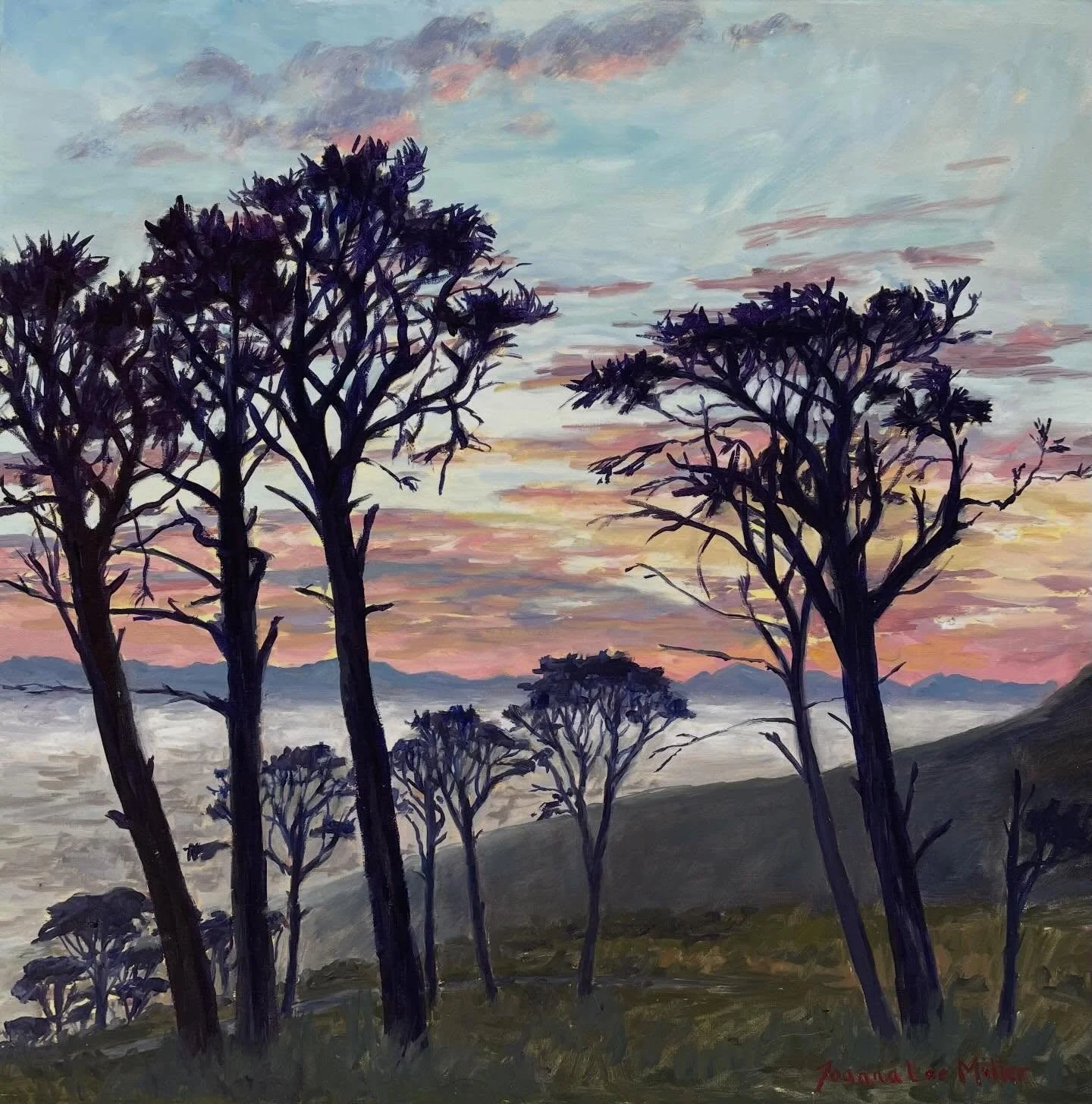 I had a lot of fun creating 3 paintings for @noordhoekartpoint &lsquo;s Out the Box exhibition. The entry requirements were simple - a 40x40cm canvas following the theme Threads of Home. That&rsquo;s it! 

While a square isn&rsquo;t my normal format,