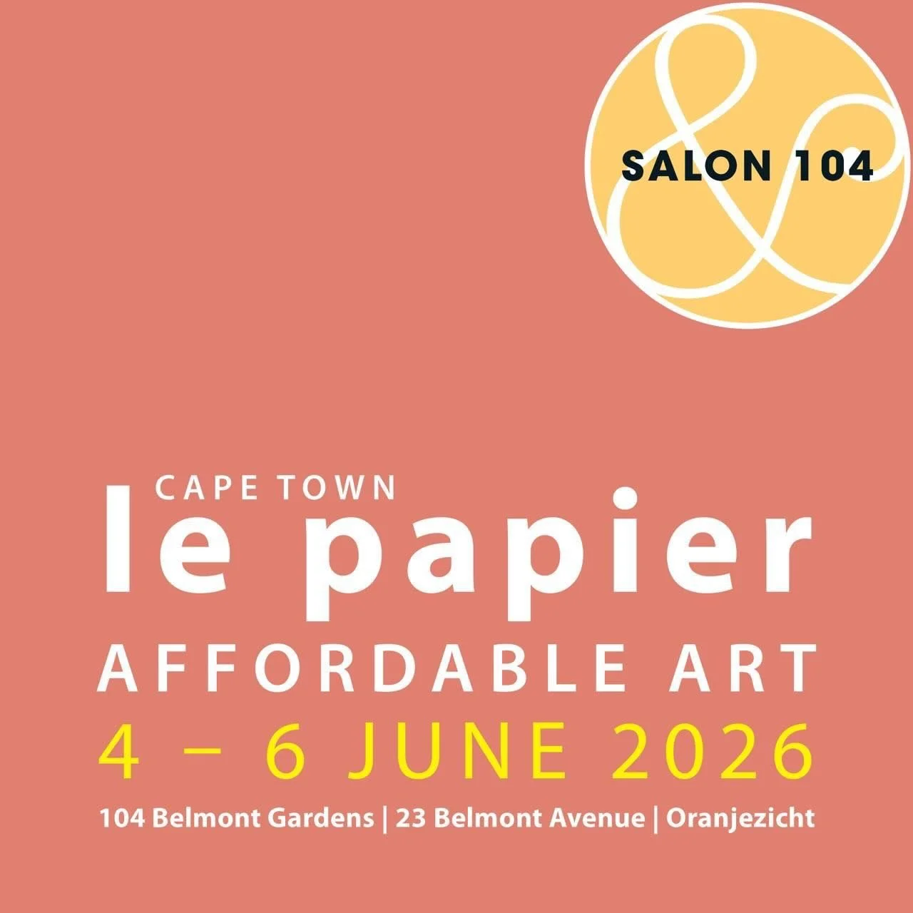 Tickets for @salon104.art Le Papier 2026 are open! Book your free time slot here: http://bit.ly/4udNMps

4-6 June 2026:
Thursday 4 June 4-7pm
Friday 5 June 4-7pm
Saturday 6 June 10am-1pm

Only 150 spots so grab your ticket quick!

Can&rsquo;t wait to