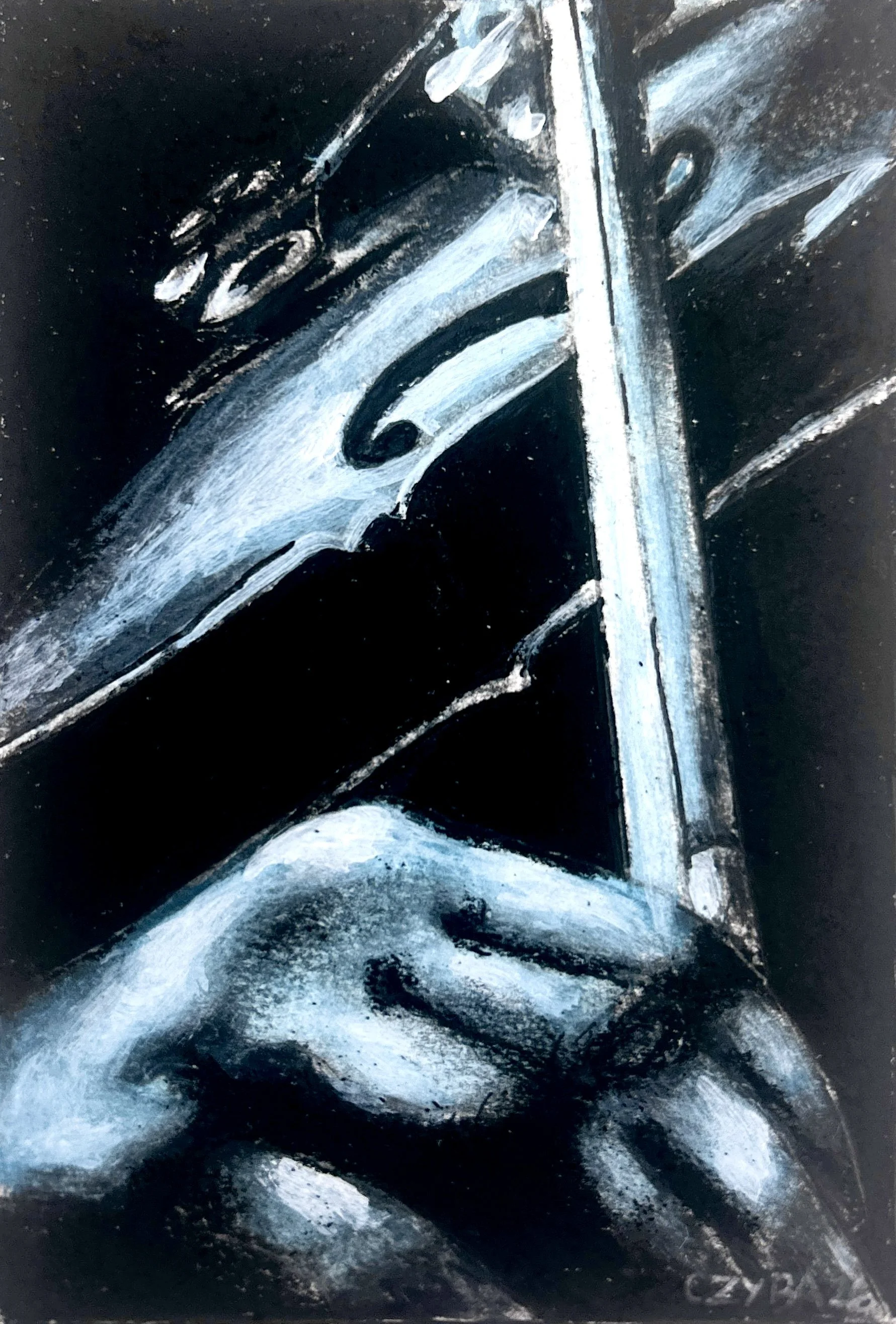 BLUE NOTE  Fusain 2026 14x9 cm
