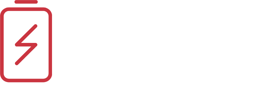 Battery storage warning icon with a red lightning bolt inside a black and red battery outline, and the words 'Battery Storage' in bold white text.