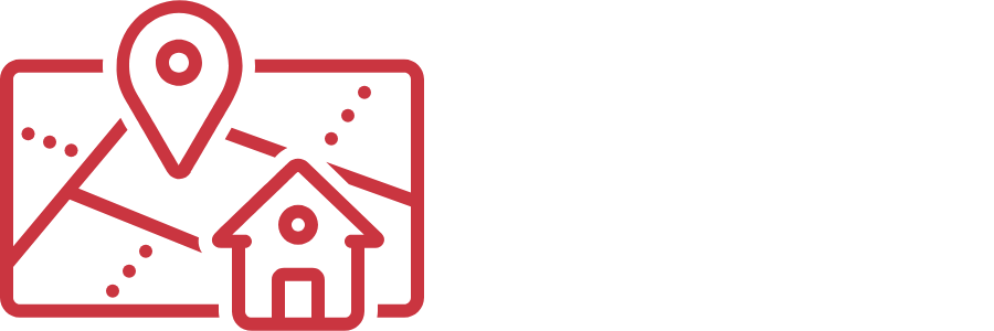Graphic with a map, house icon, and location pin, alongside the text 'SMALL BUSINESS'.