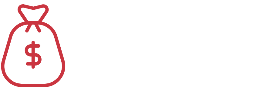 Icon of a money bag with a dollar sign next to the text 'FISCAL RESPONSIBILITY' in bold white letters on a black background.