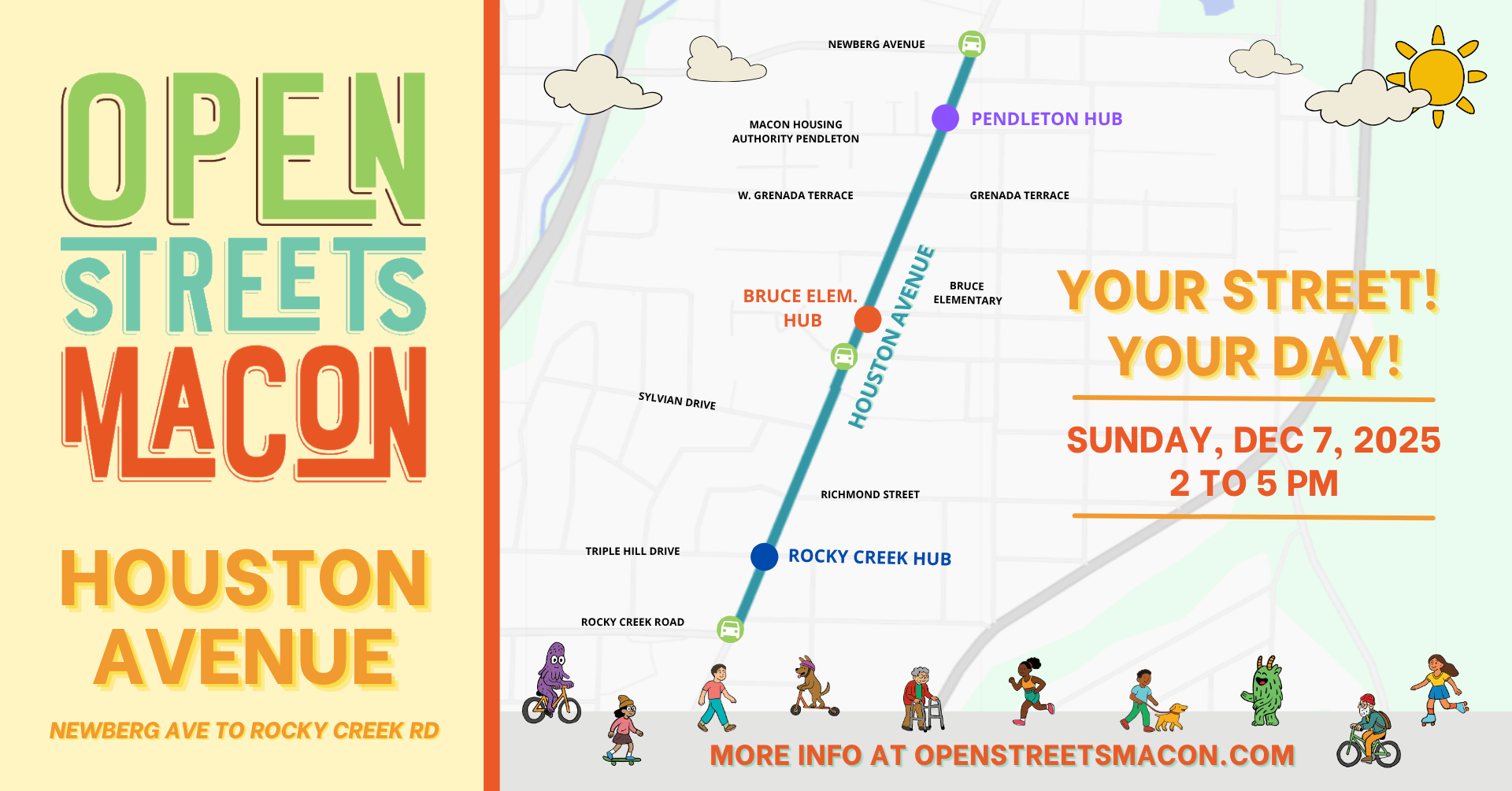 Open Streets Macon: Houston Avenue