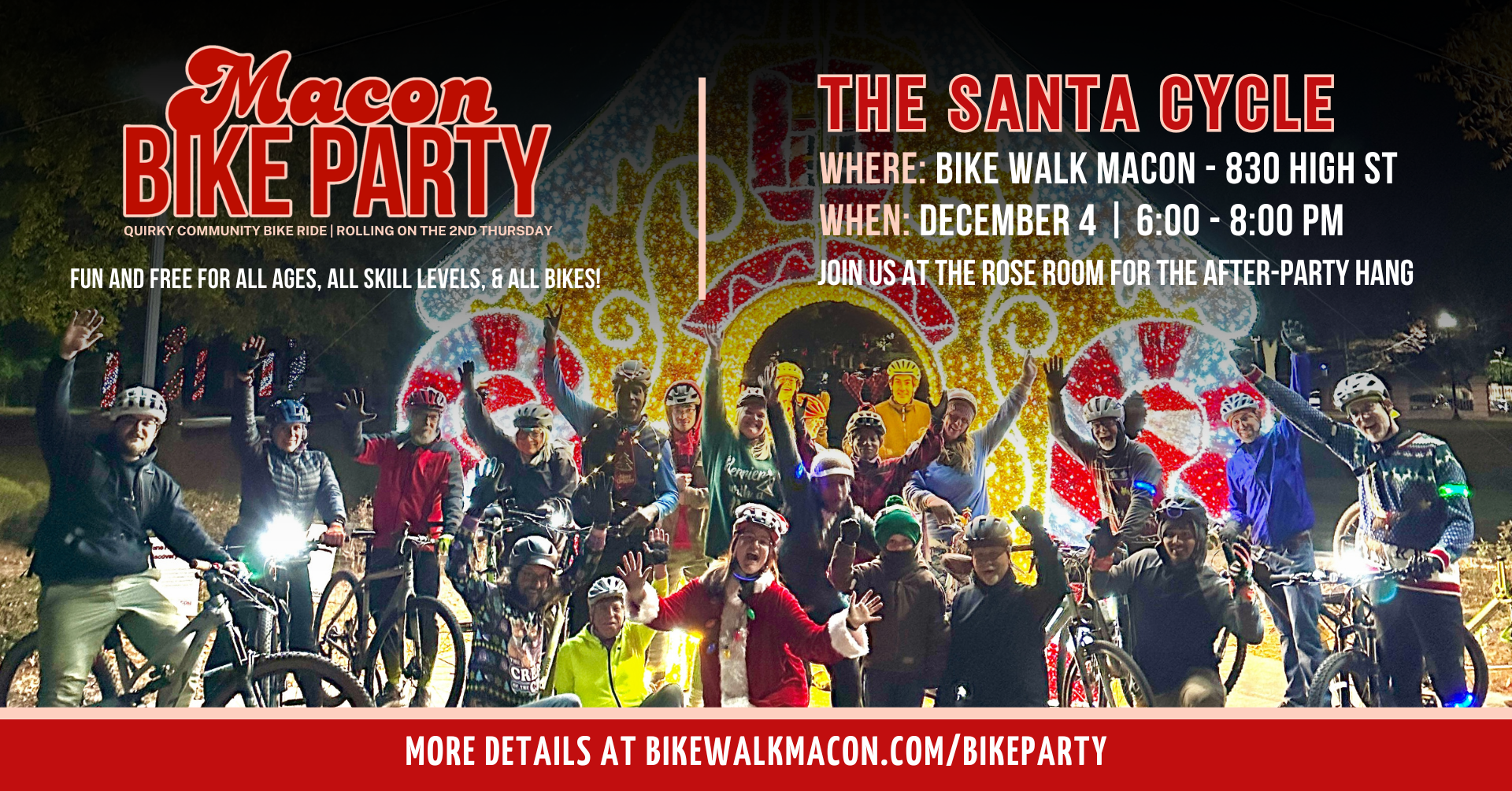 Macon Bike Party: The Santa Cycle