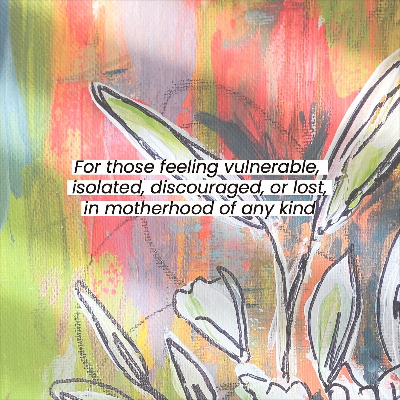 MOMS 💓 if you&rsquo;re feeling lonely or tired or overwhelmed in motherhood, I&rsquo;d love for you to come join a safe place with other people who are experiencing similar struggles. We will use painting and creating as a way to explore those theme