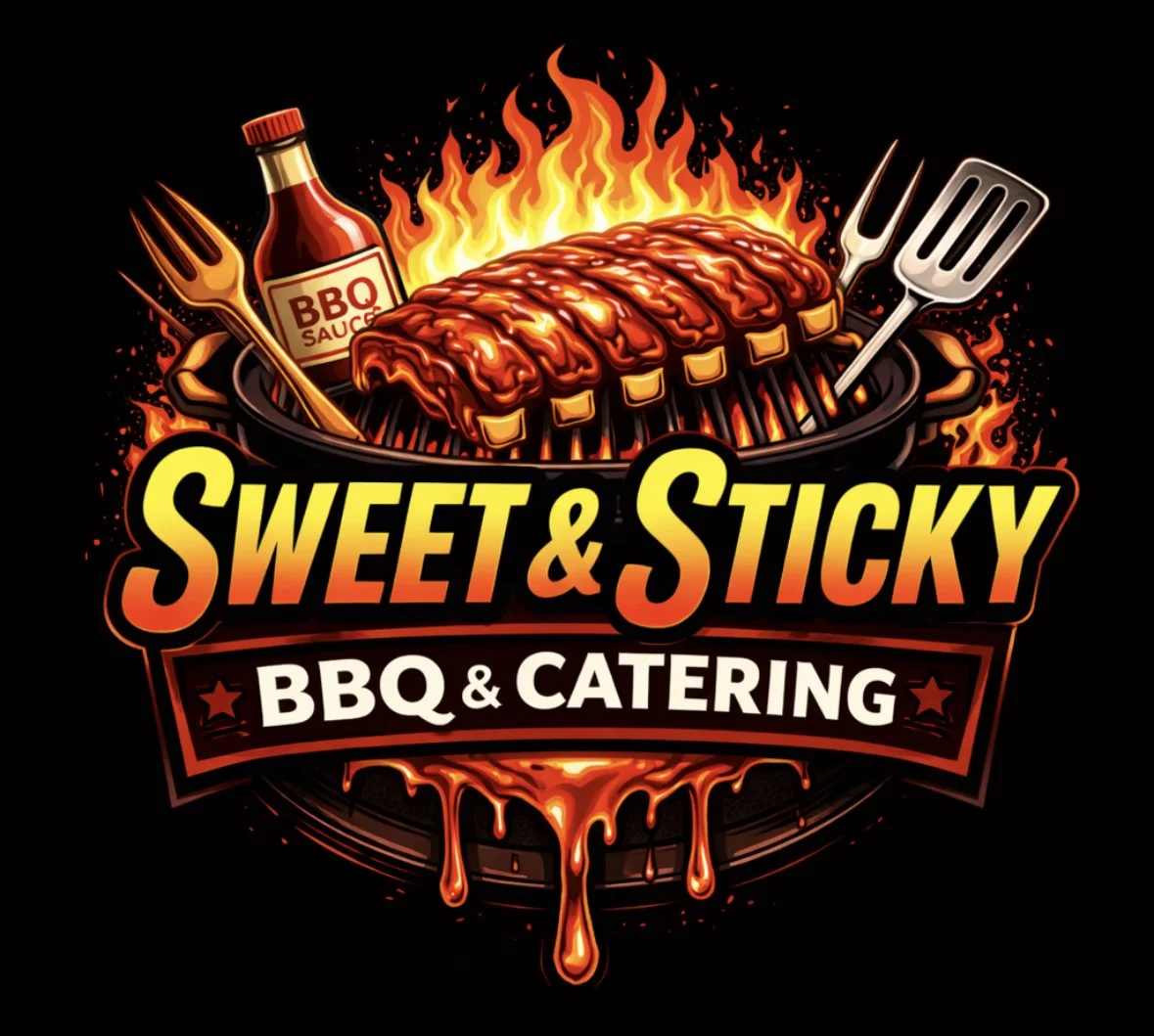 SWEET &amp; STICKY       BBQ &amp; CATERING