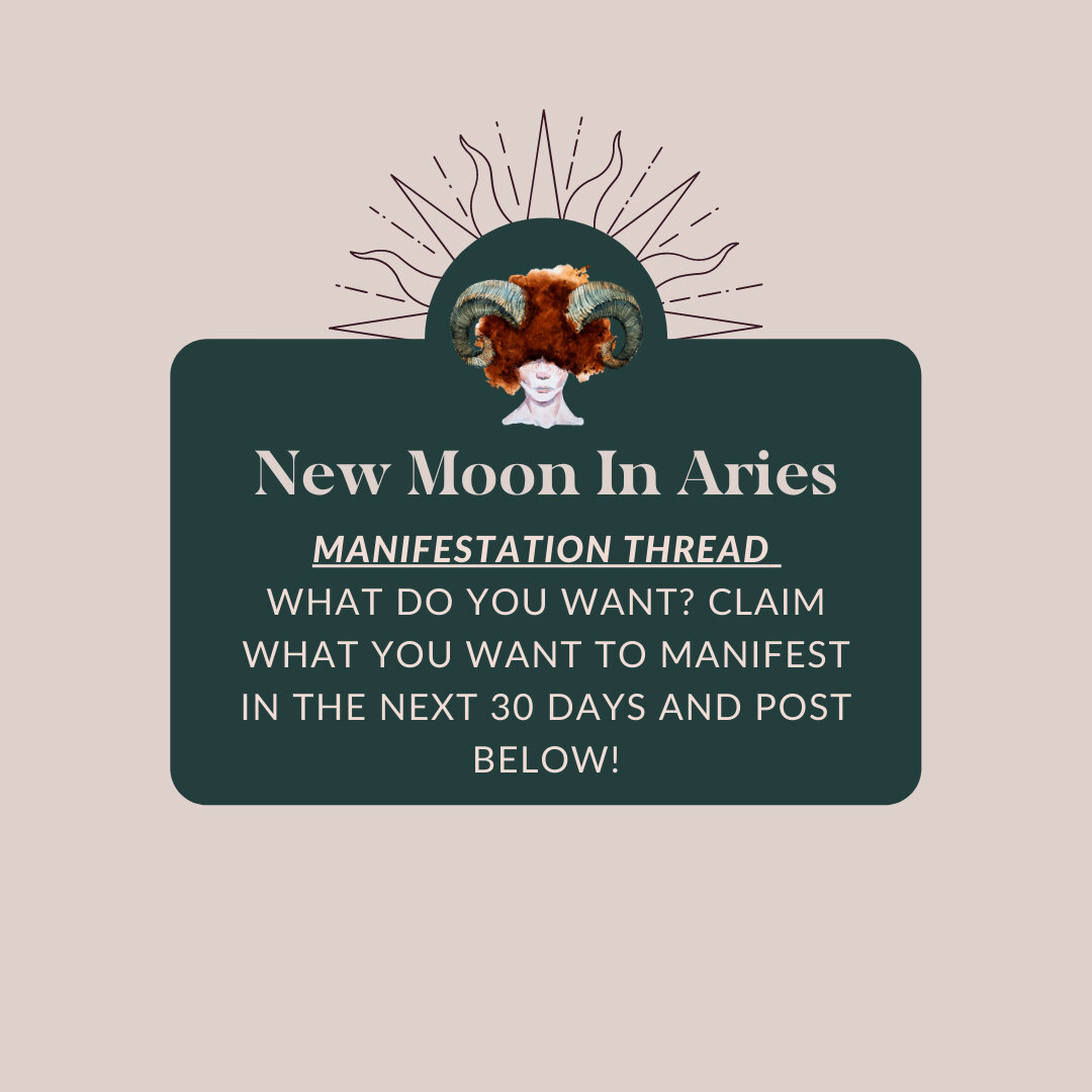 Happy #newmooninaries, it's time to get fired up. This new moon is going to make you feel like you can conquer the world and you can. With Aries energy, your belief sets the tone. It's time to empower yourself and set goals that stretch you. ​​​​​​​​