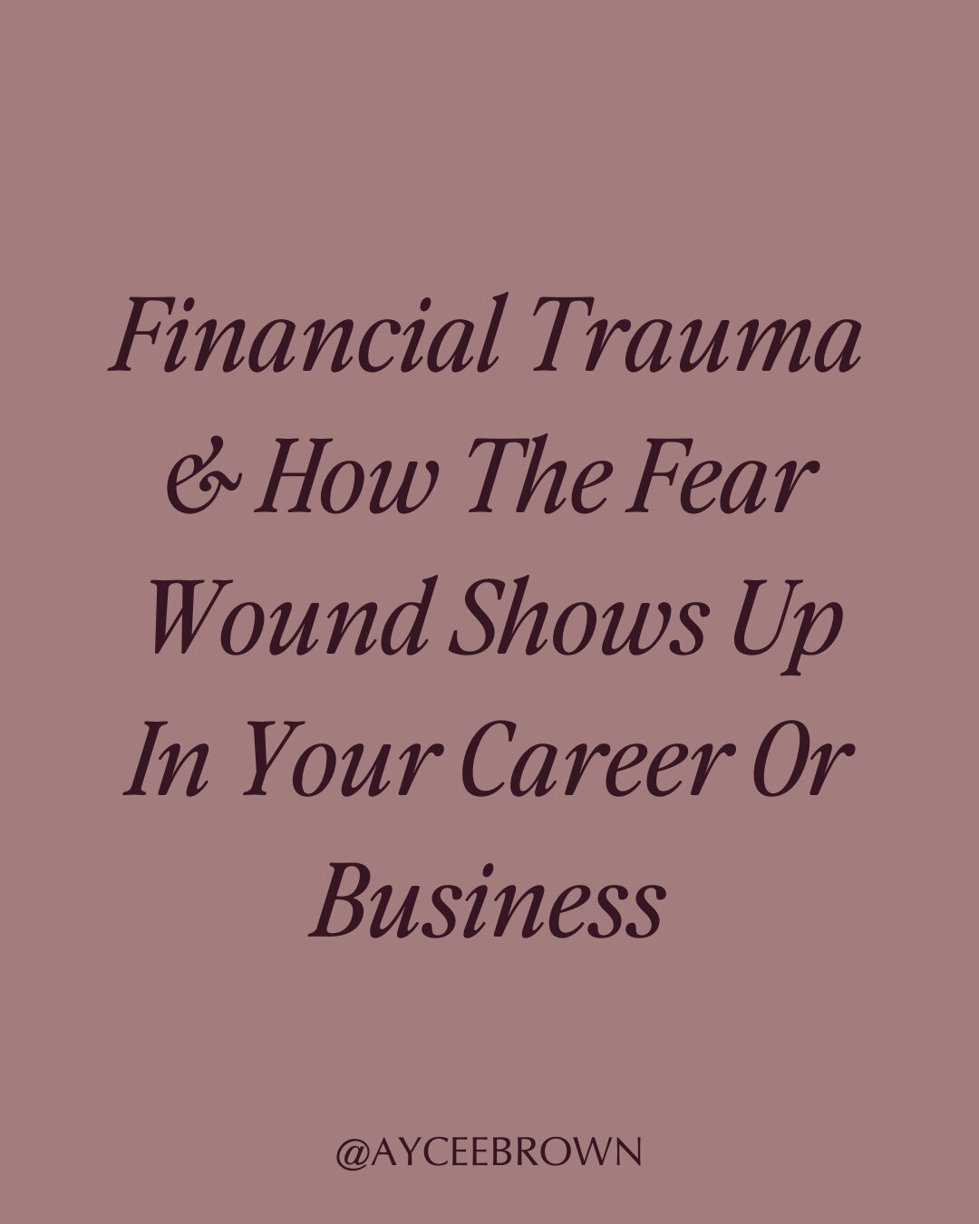 The definition of fear is an unpleasant emotion caused by the belief that someone or something is dangerous, likely to cause pain or a threat.​​​​​​​​
​​​​​​​​
The fear wound can be the start of our financial trauma. When it comes to money, fear is a