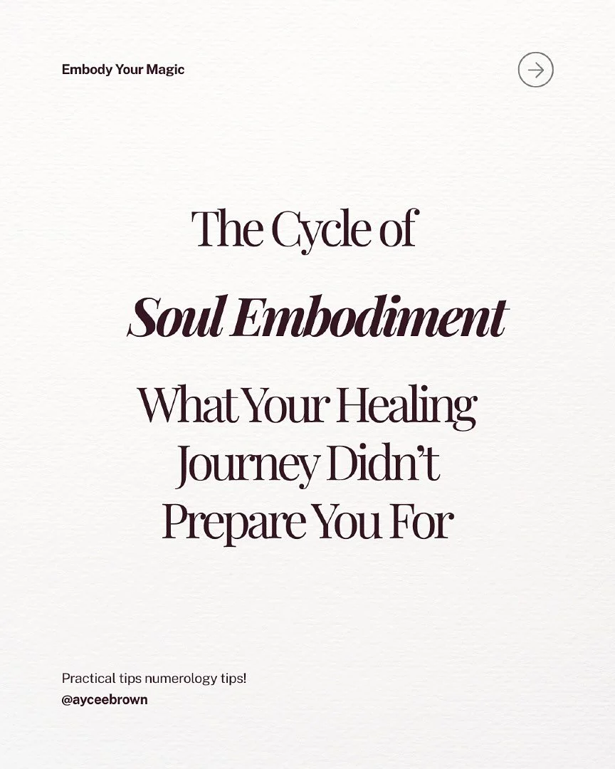 Most healing work teaches you how to name the wound. Soul embodiment asks you to live beyond it.

It&rsquo;s not just &ldquo;knowing your patterns&rdquo; or &ldquo;being self-aware.&rdquo; It&rsquo;s learning how to hold your truth without collapsing