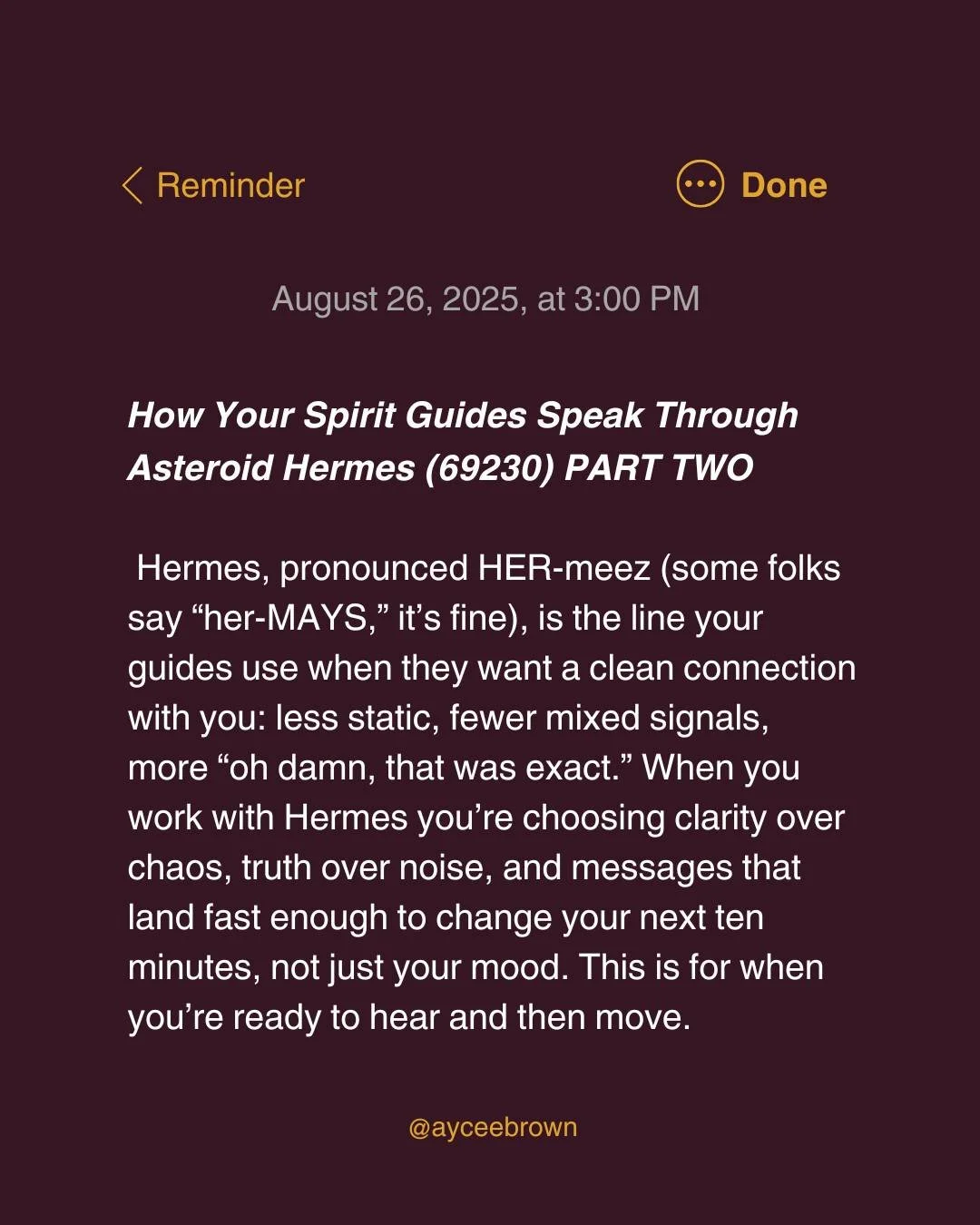 PART TWO: Want your Spirit Guides or God to come through cleaner? Add asteroid Hermes (69230) to your natal chart using any astro app that supports custom asteroids (astro.com works perfectly). Note your sign (channel + tone), house (where life sets 