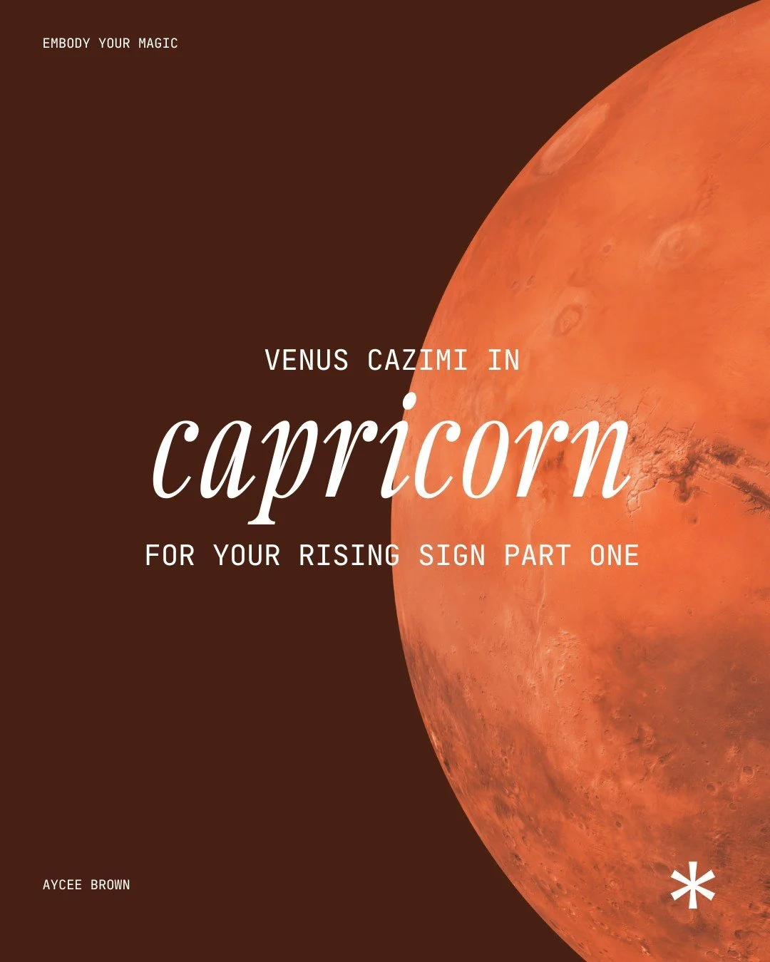PART ONE Venus Cazimi in Capricorn. January 6th. The Sun swallows Venus whole and burns off every lie you've been telling yourself about what you deserve.

This isn't a cute transit. This is the moment you look at your life, your relationships, your 