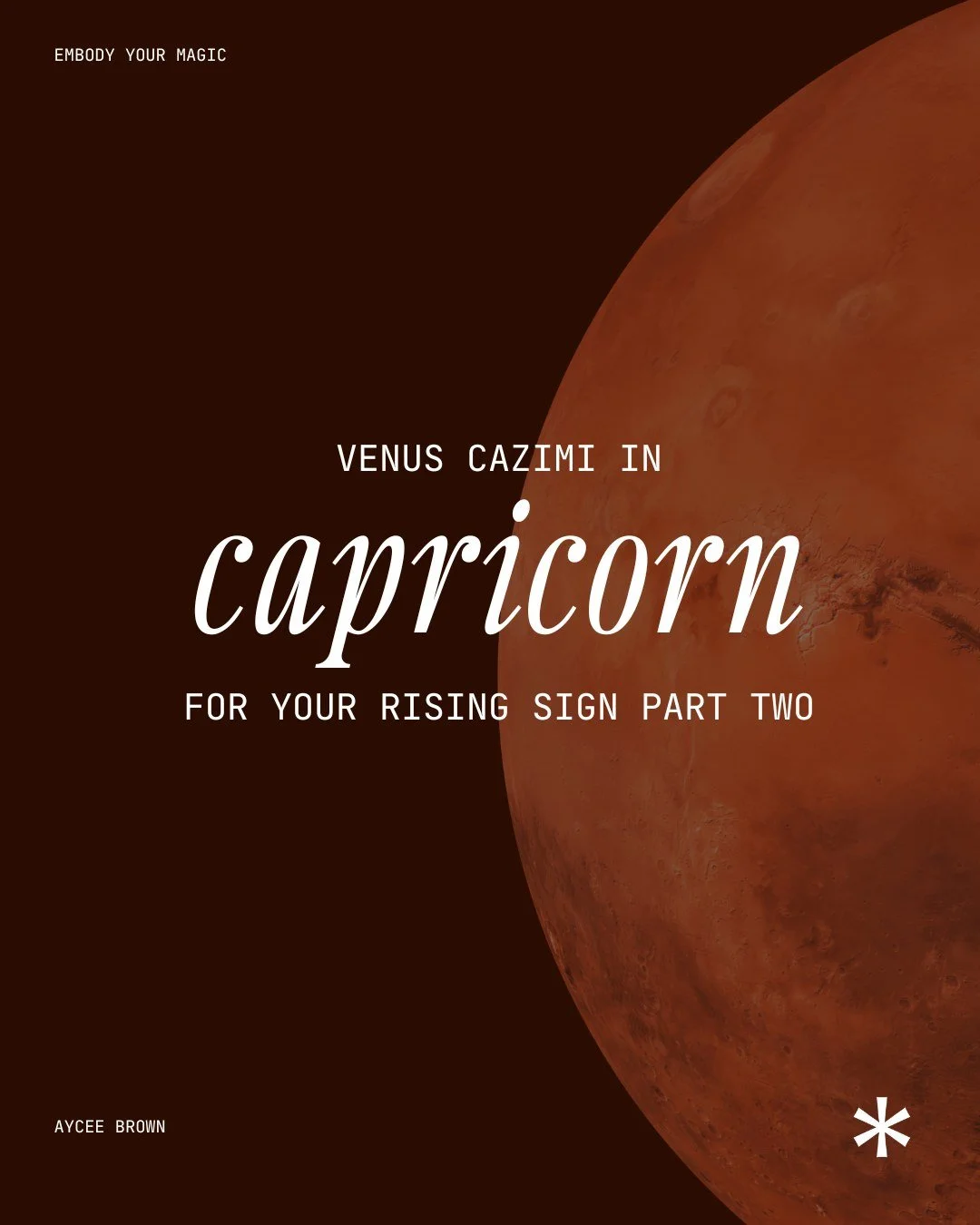 PART TWO Venus Cazimi in Capricorn. January 6th. The Sun swallows Venus whole and burns off every lie you've been telling yourself about what you deserve.

This isn't a cute transit. This is the moment you look at your life, your relationships, your 