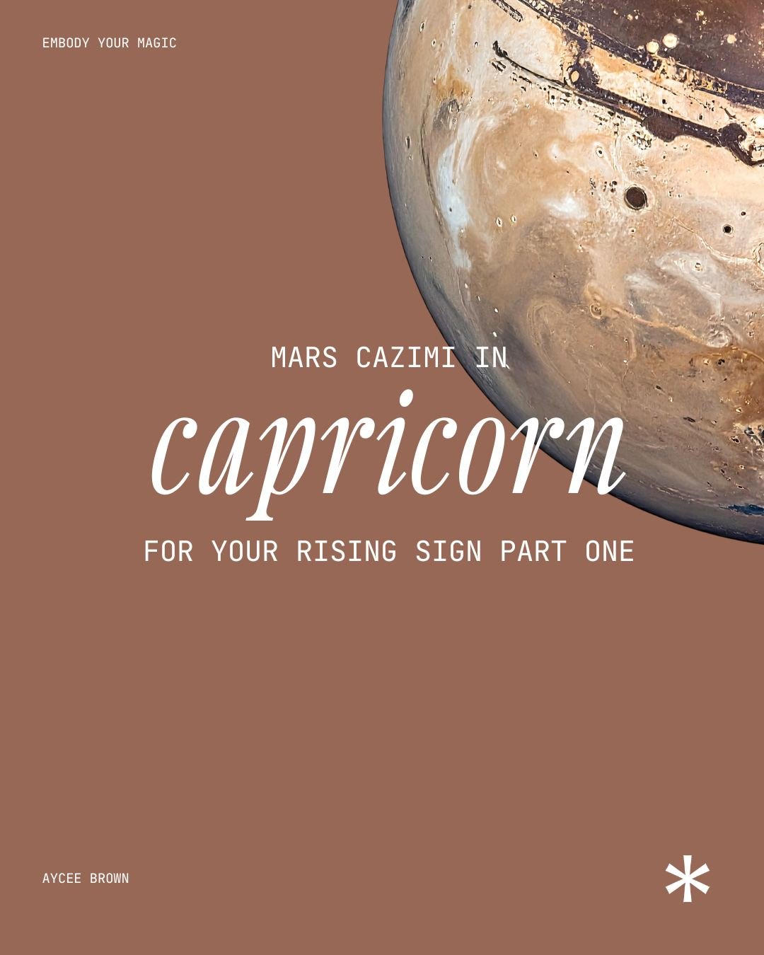 Mars Cazimi in Capricorn on January 9th. The Sun swallows Mars whole and your anger finally becomes useful.

Three days ago Venus sat in the heart of the Sun and showed you what you've been settling for.

On 1/9/2026, Mars takes the same seat and ask