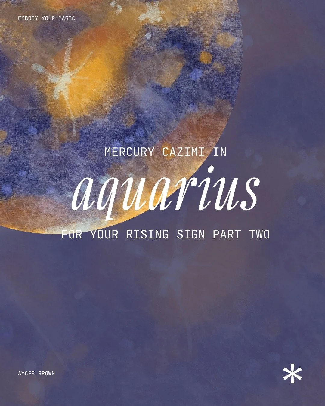 PART TWO Mercury cazimi in Aquarius on January 21st, and the mental fog is about to lift in a way that might scare you a little.

Because here's the thing about clarity &mdash; sometimes we've been keeping ourselves confused on purpose. Sometimes the