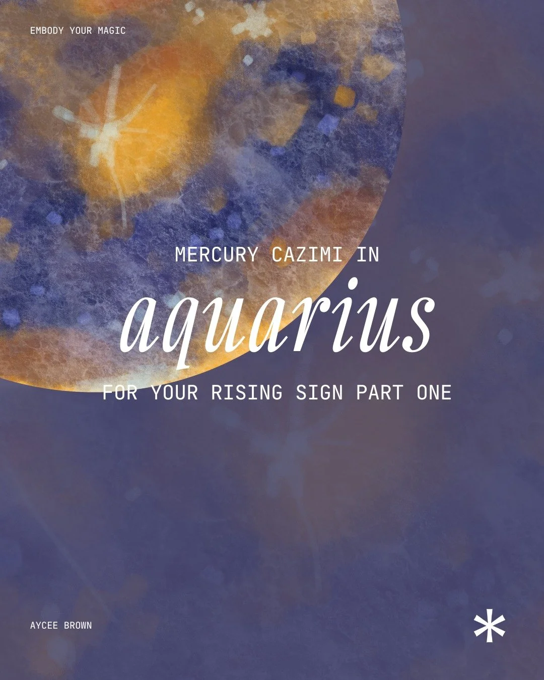 PART ONE Mercury cazimi in Aquarius on January 21st, and the mental fog is about to lift in a way that might scare you a little.

Because here's the thing about clarity &mdash; sometimes we've been keeping ourselves confused on purpose. Sometimes the