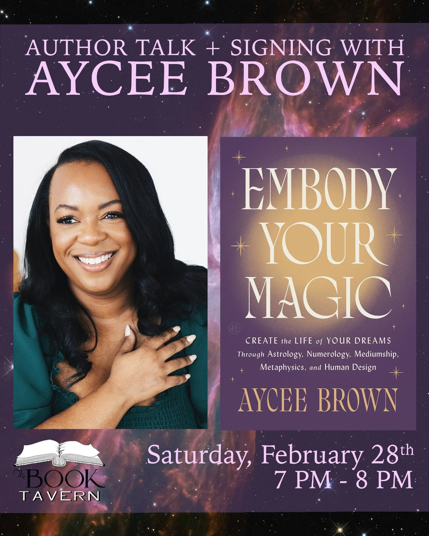 AUGUSTA, GA &mdash; let's do this.

Saturday, February 28th, I'll be at @booktavern for one of my very first stops on the Embody Your Magic book tour, and honestly? I'm still sitting with the fact that this is real.

This book started as everything I