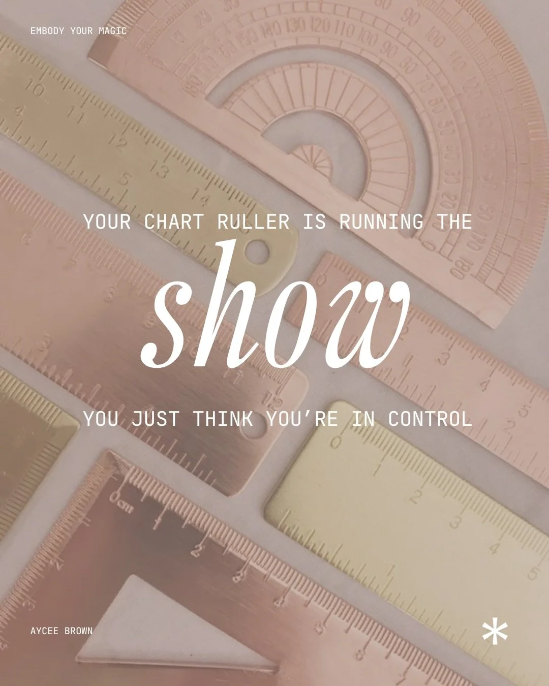 Your Chart Ruler is running the show. You just think you&rsquo;re in control.

It&rsquo;s the planet that rules your Rising Sign, and it&rsquo;s been calling the shots since day one &mdash; how you react before you even think about it, what feels saf