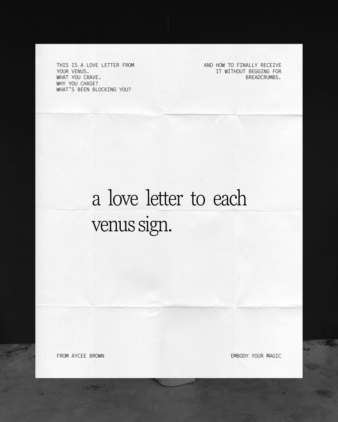 In honor of my Venus swimming through Pisces until March 6th, a little love letter for each Venus sign.

#astrology #astrologyposts #embodyyourmagic #spirituality&nbsp; #love