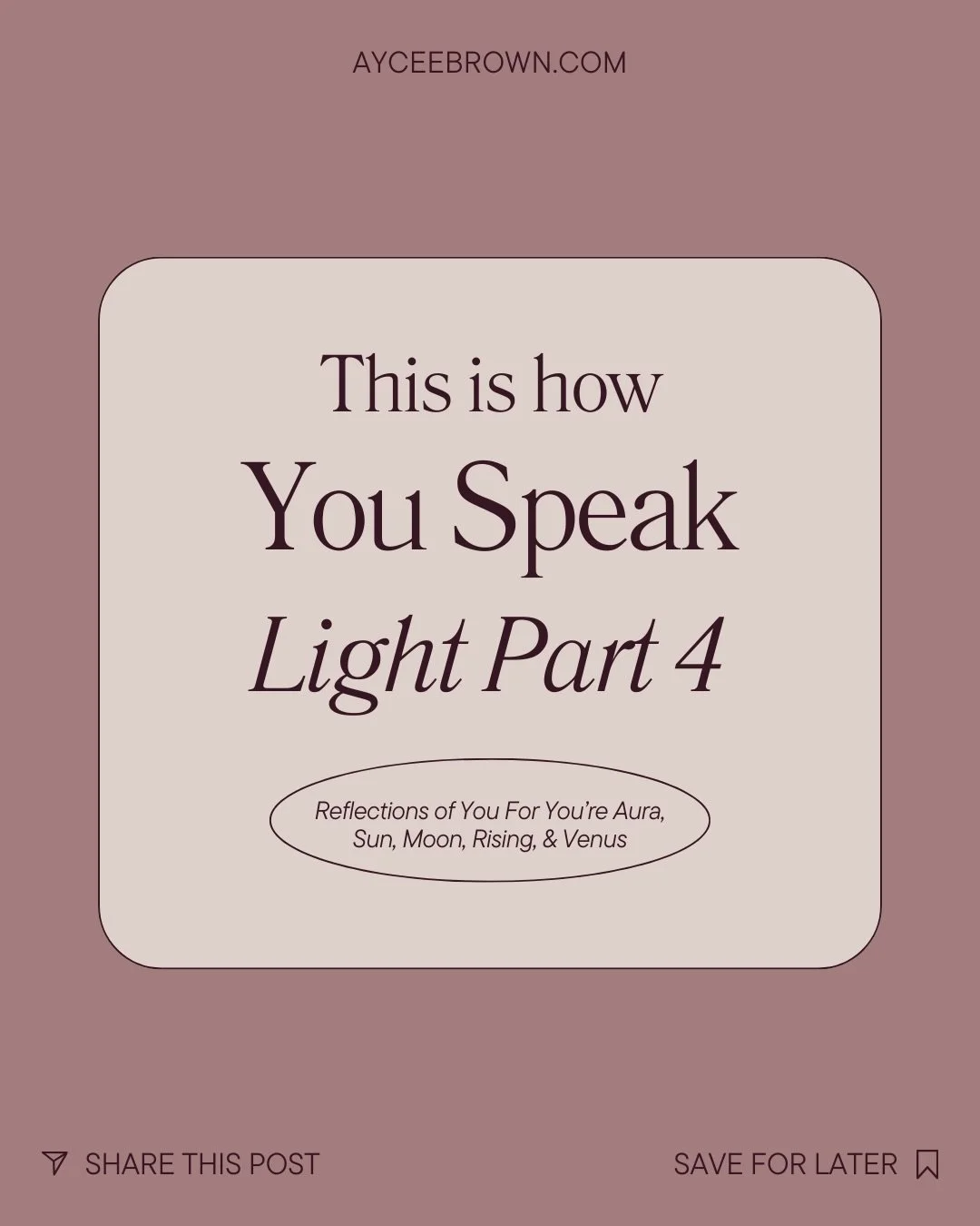 This is how your chart SPEAKS.

Not just who you are. How you move. How you lead. How you rest. How you CREATE.

I broke down each sign by Human Design type because here&rsquo;s what most people miss: your Sun sign tells you what lights you up, but y