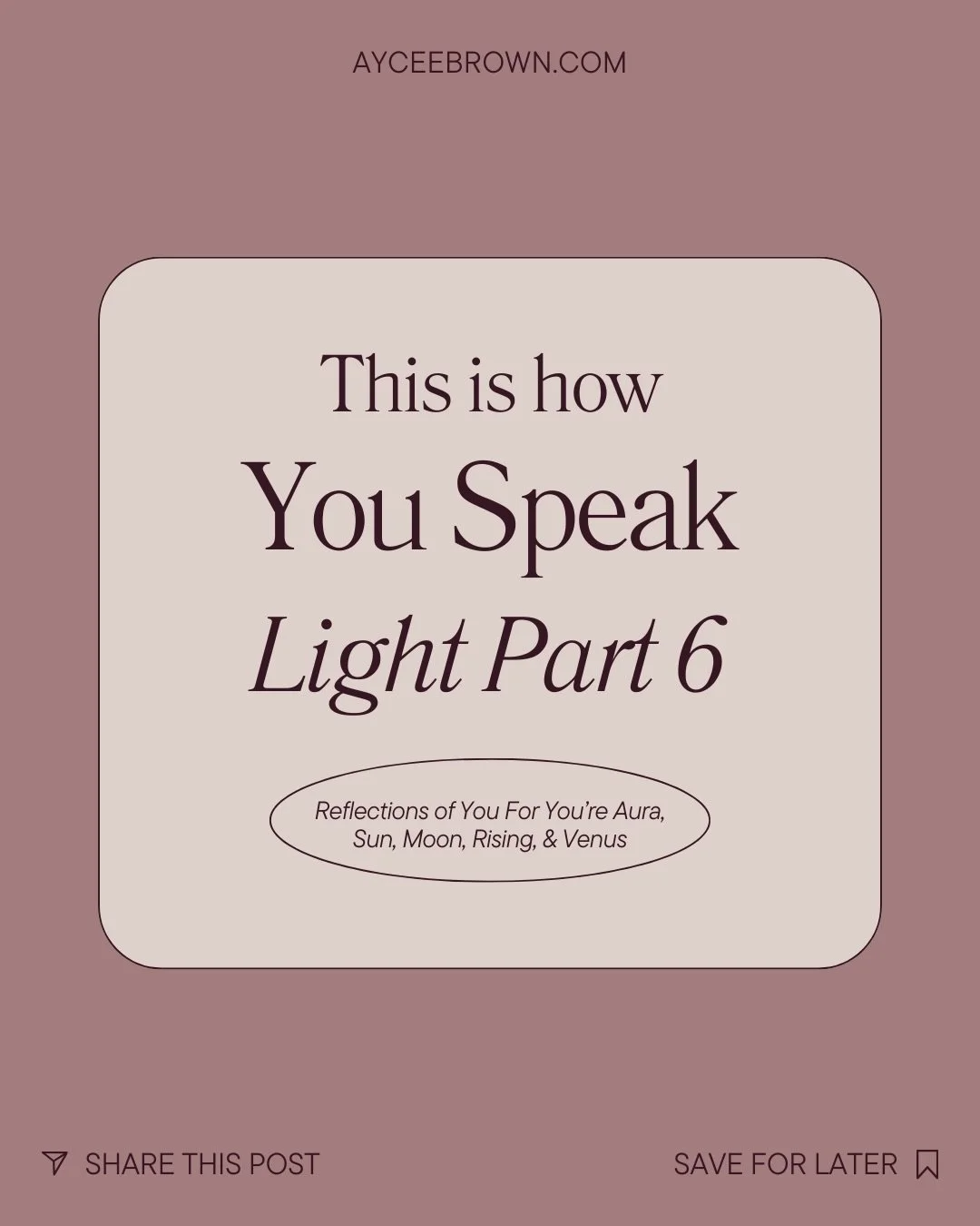 This is how your chart SPEAKS.

Not just who you are. How you move. How you lead. How you rest. How you CREATE.

I broke down each sign by Human Design type because here&rsquo;s what most people miss: your Sun sign tells you what lights you up, but y