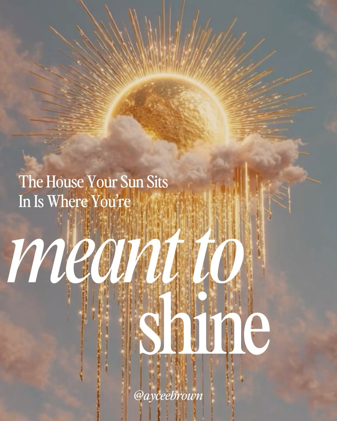 The house your Sun sits in is WHERE you&rsquo;re meant to shine. Not your Sun sign, your Sun HOUSE. And most of you are shining in someone else&rsquo;s house because the real one felt too vulnerable.

I see it all the time, people pouring their ident