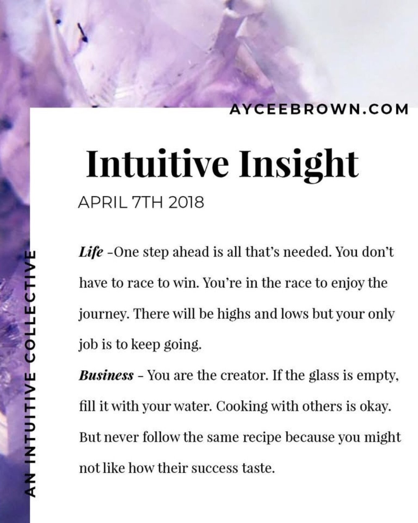 This popped up as a reminder on my Facebook page. I used to post intuitive insights daily. And as I look at my journey in this space, I want to send you a message:

The only belief you need is in yourself. 

I knew back then that I had a place in thi