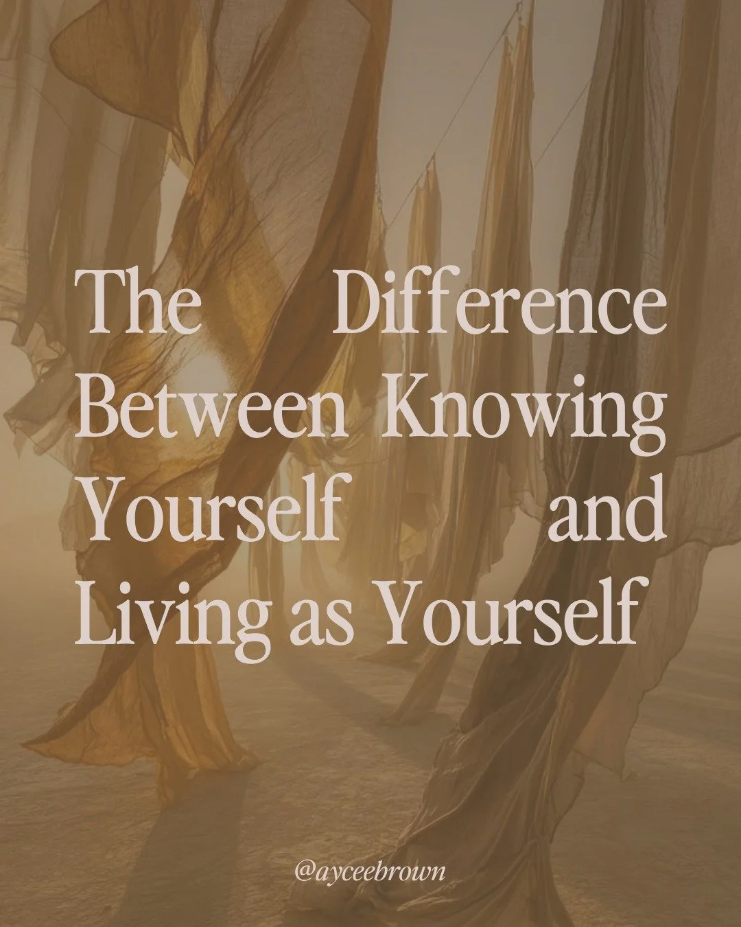 You can know your chart, your type, your wounds, your patterns, your attachment style, your inner child, your shadow, you can know ALL of it and still be living the exact same way you were living before you learned any of it. That's not a you problem