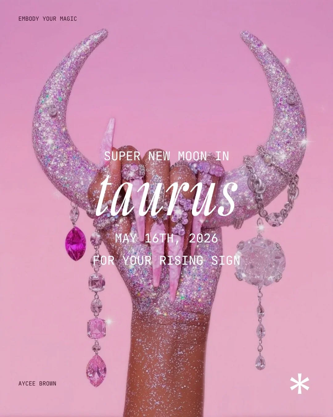 Super New Moon in Taurus. 25 degrees. May 16th. The first supermoon of the year.

This one is amplified. The moon is the closest it&rsquo;ll be to the Earth all year, which means whatever you plant right now, whatever you name, whatever you call it, 