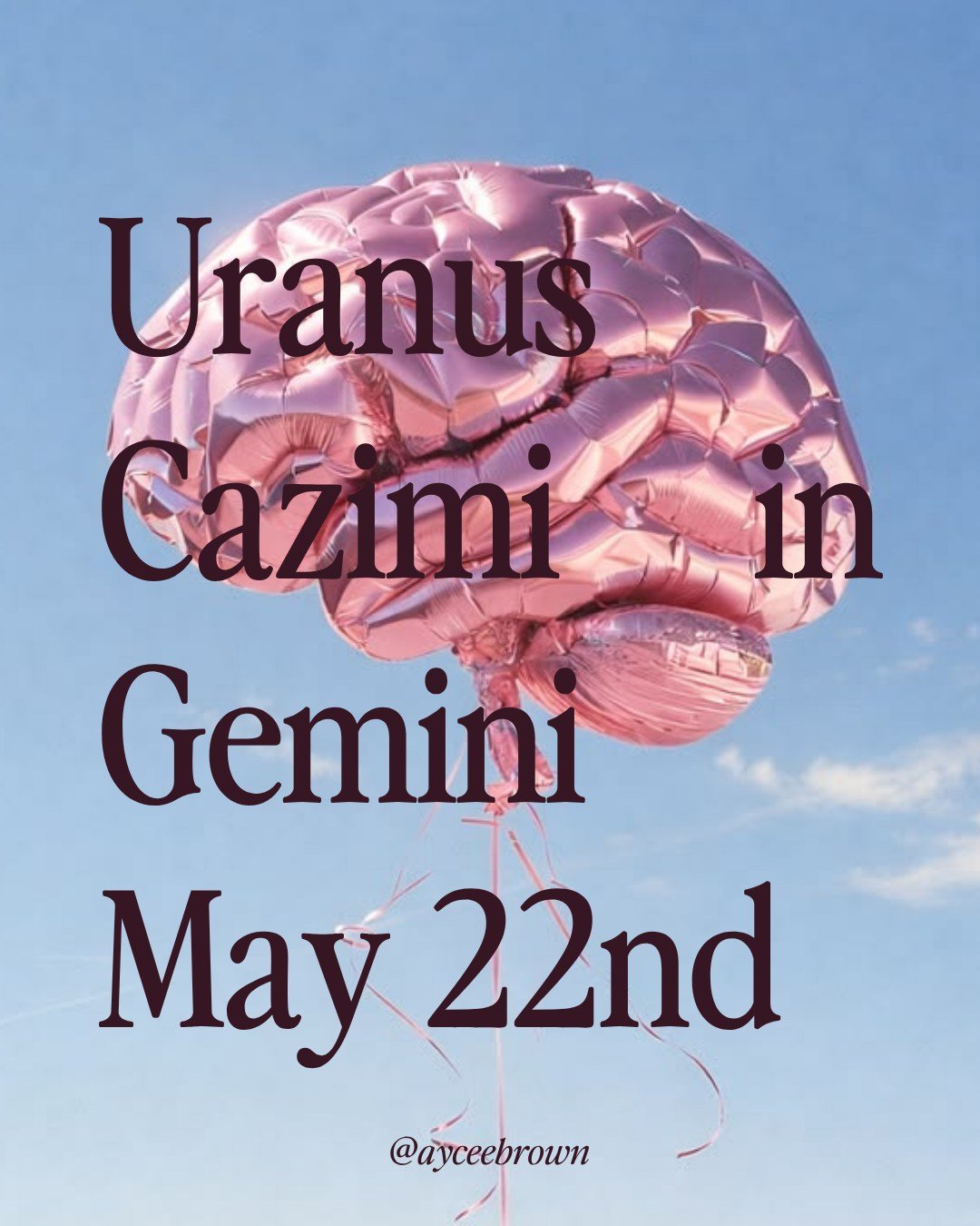 Uranus cazimi in Gemini on May 22nd, and your brain is finally getting online with the moves you've already been making. This isn't new information; it's your mind catching up to what your body and your life have been telling you for a while now. Fin