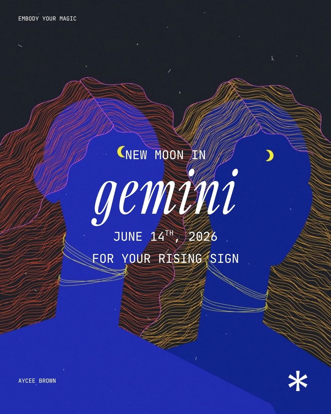 This new moon is a big one, and i don&rsquo;t say that lightly.
Sunday, June 14th at 10:54 pm EDT is the first new moon in Gemini since Uranus moved into Gemini for the next seven years. And this is a calling-in moon, not a quiet one. Whatever you as