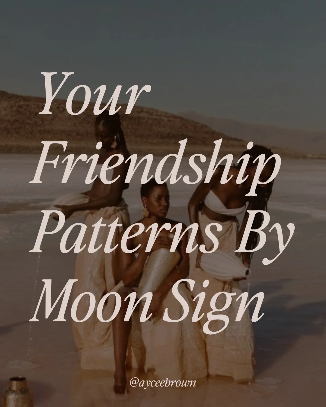 I&rsquo;ve been sitting with friendship a lot lately, more than I planned to, and here&rsquo;s what keeps coming back to me. Your moon sign is your friendship sign, because friendship is the one place your emotional body doesn&rsquo;t get to hide beh