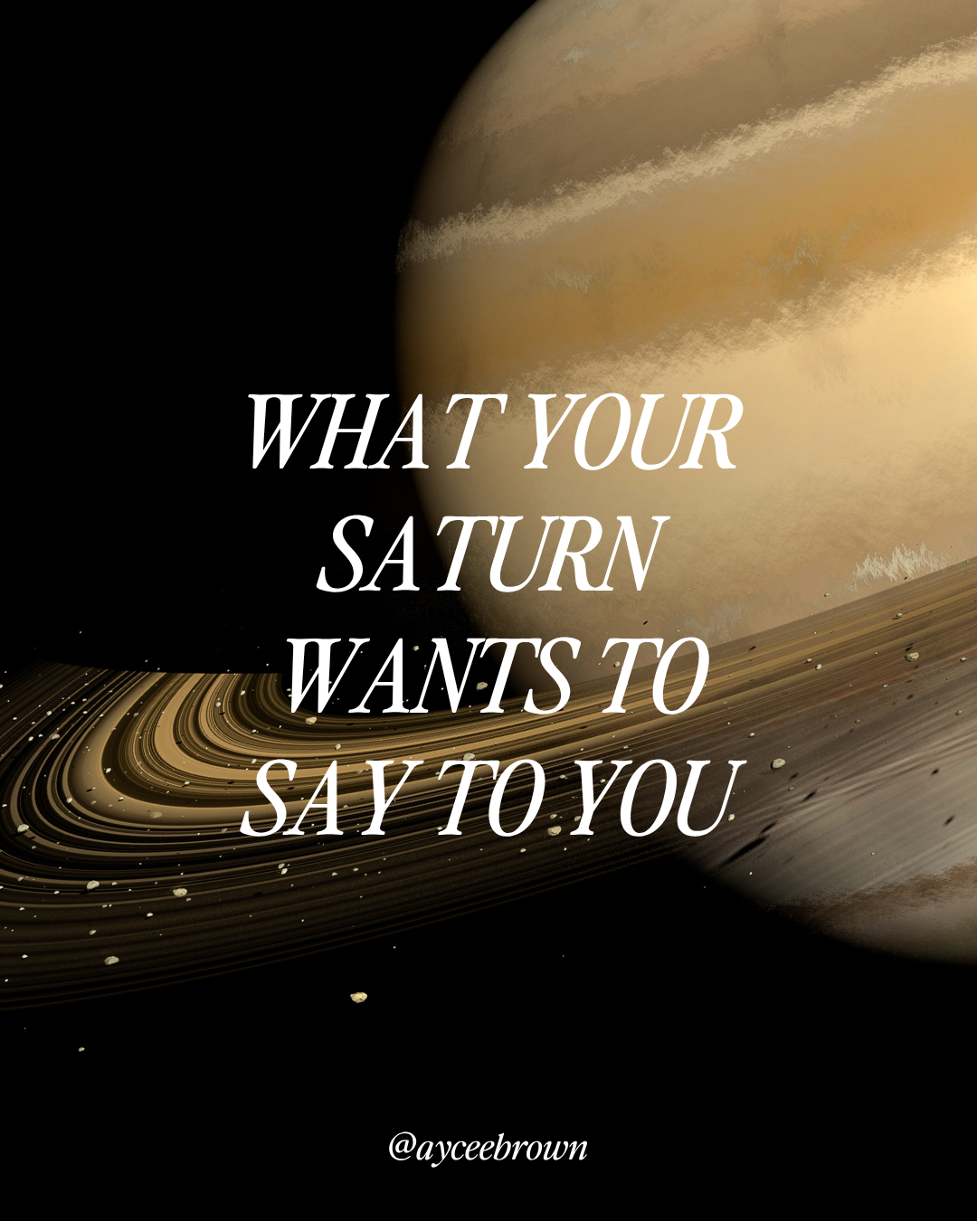 What Your Saturn Wants To Say To You.