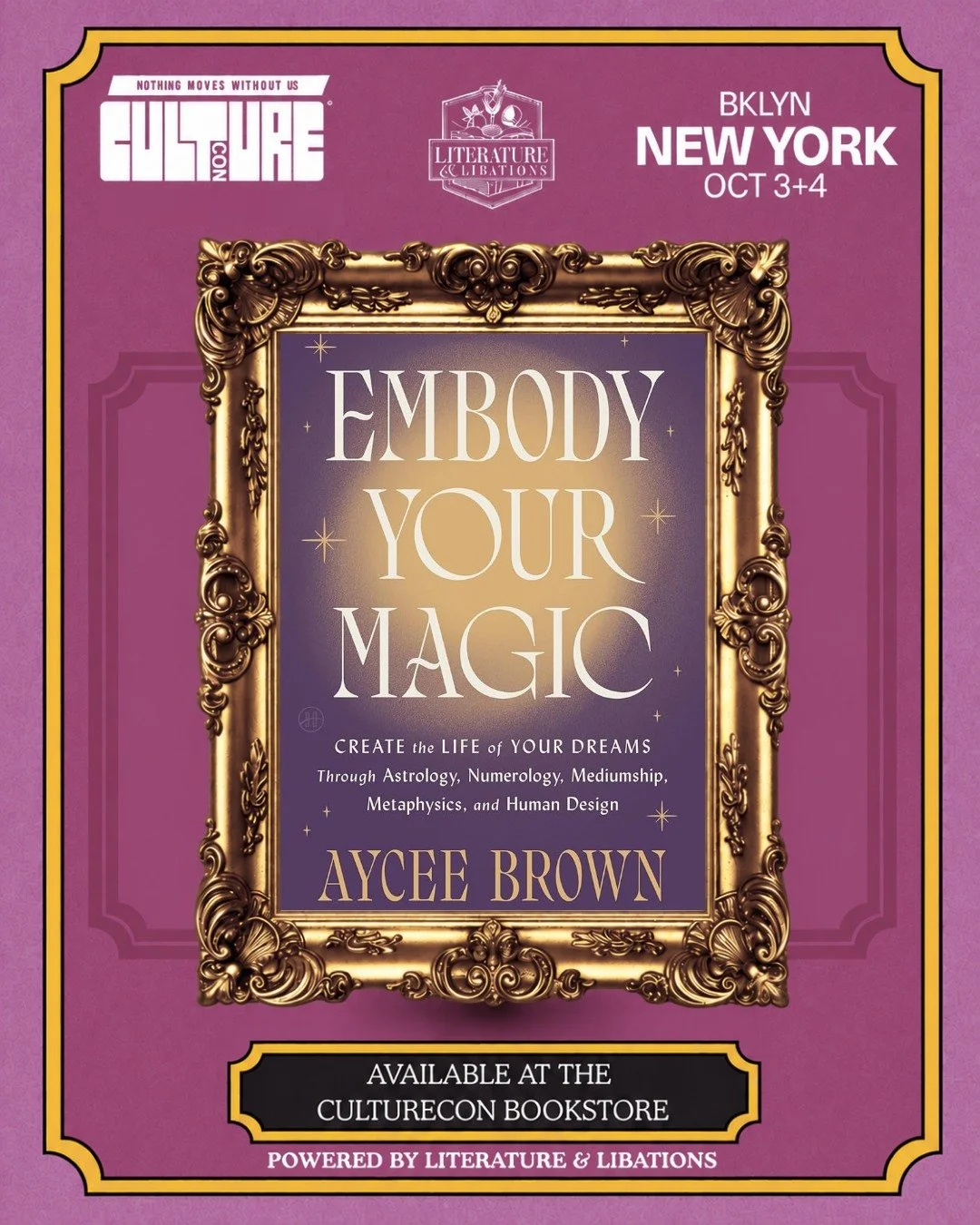 I'm not going to be at @cultureconcollective, but my book will be at the @Literatureandlibation Culture Con bookstore. So if you'll be there, go purchase my book. 

#astrology #spirituality #embodyyourmagic #humandesign #culturecon