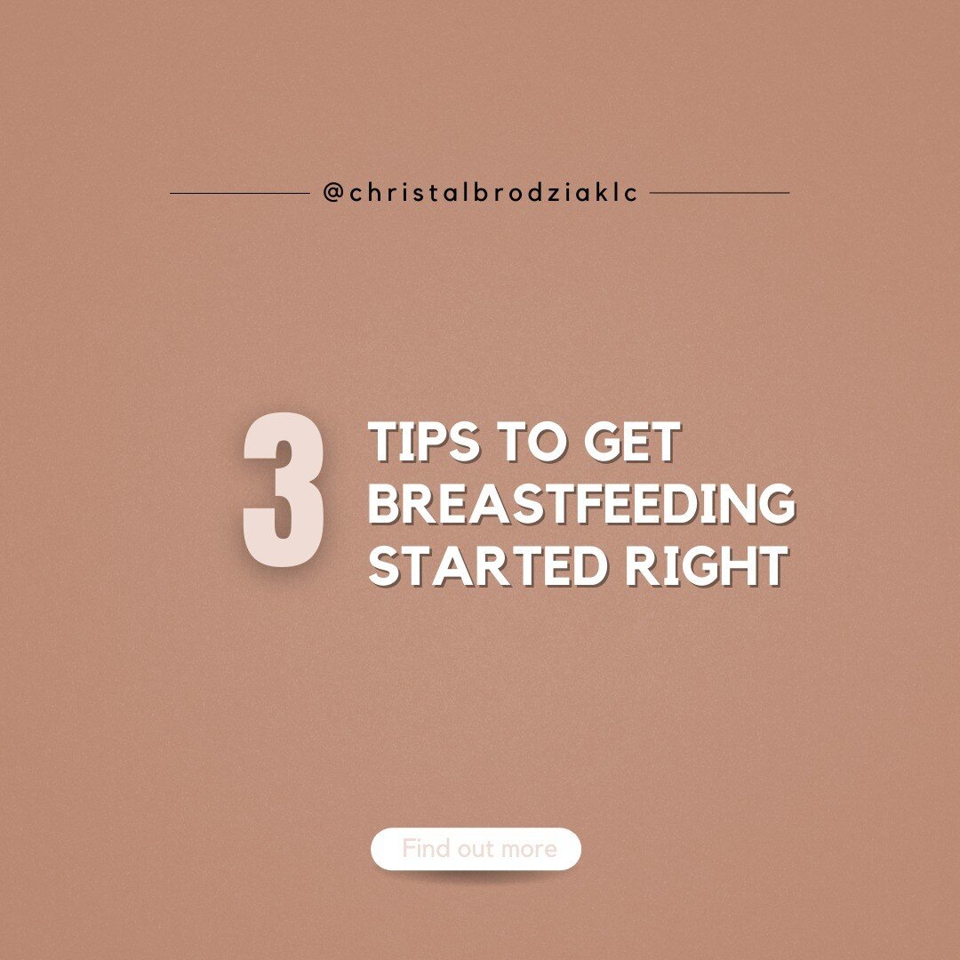 My top 3 tips to getting breastfeeding started right!

1. Skin to Skin
Immediately and continually after birth. It's benefits are beyond the breastfeeding relationship.

Babies and Mother's heart rates, temperature, calmness all sync.

Avoid swaddlin