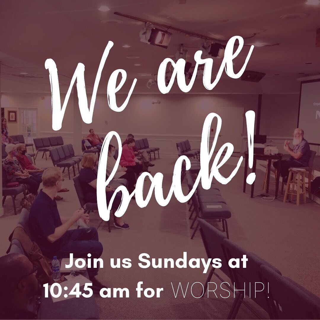 Whether you&rsquo;re ready to come services in person or online, we hope you&rsquo;ll join us! Come at 10:45 am for in person service, and we&rsquo;ll start online promptly at 11 am. 💻⛪️