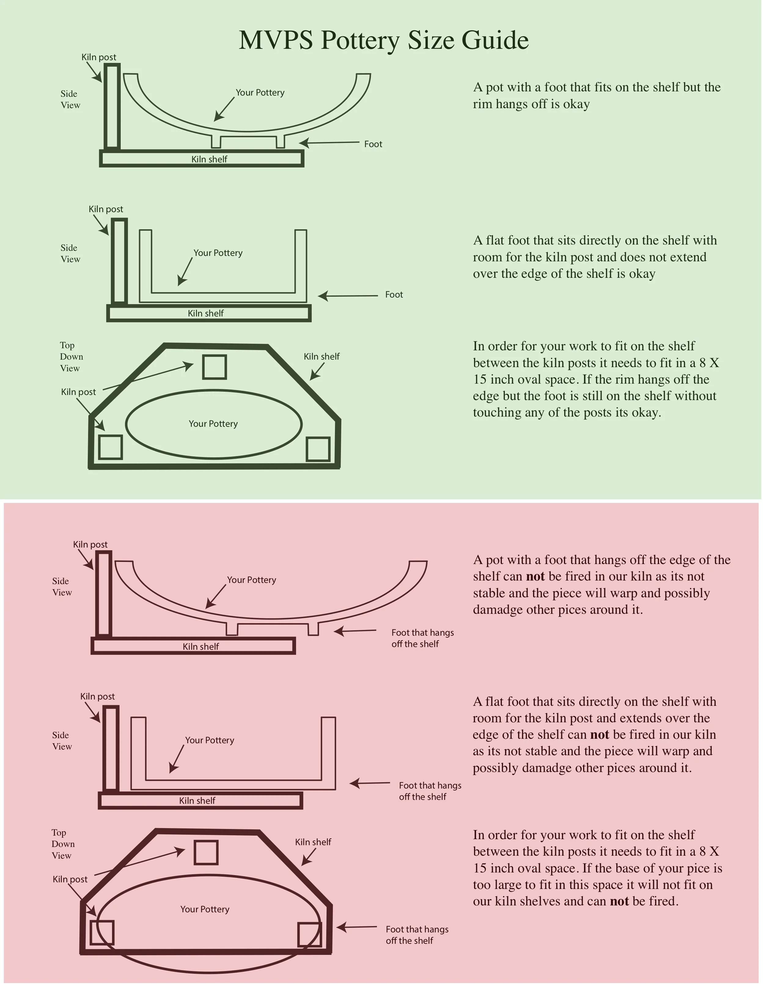 Size Guide — Mill Valley Pottery Studio