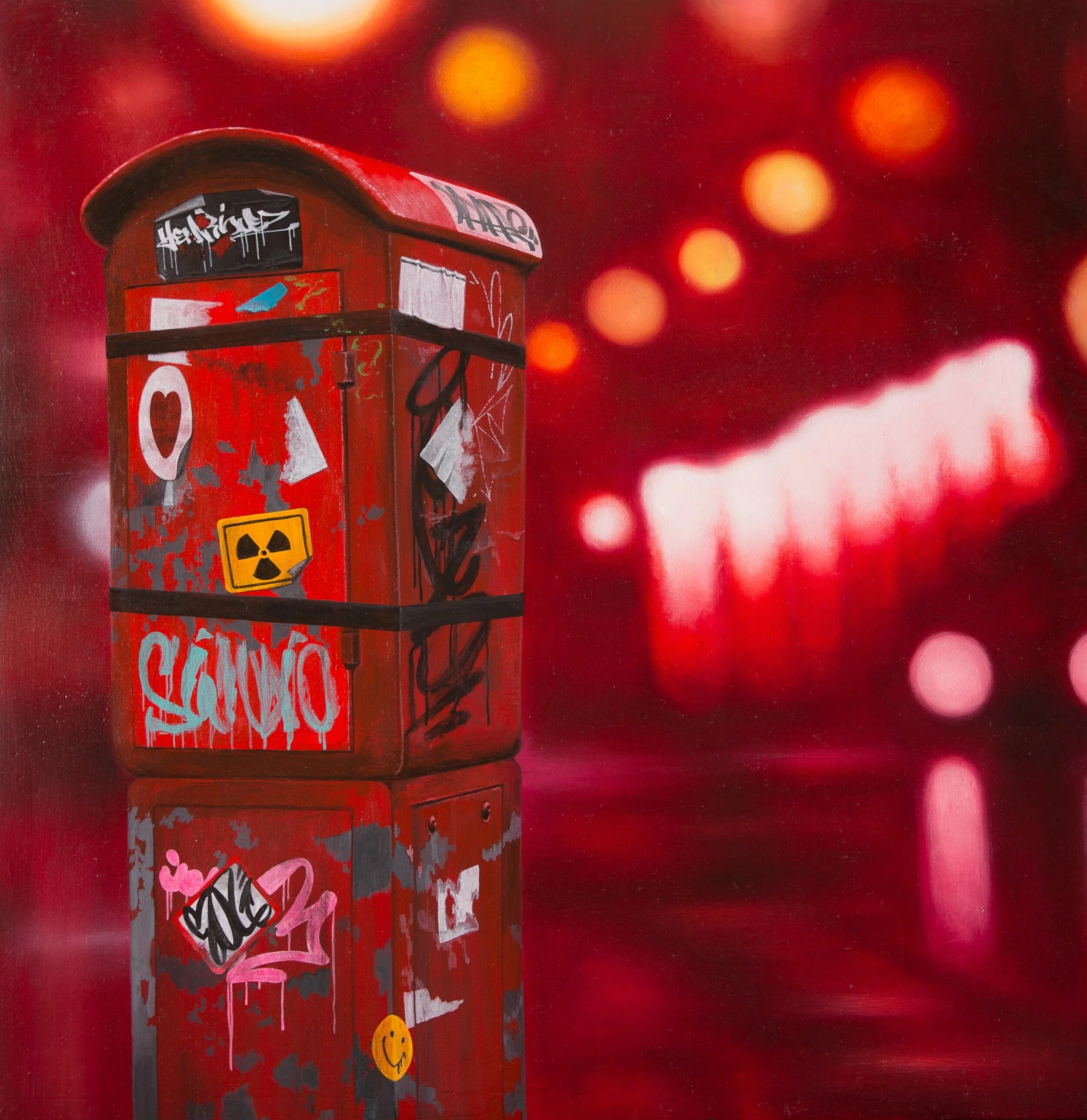 “Night Moves #4 2016"  
30” x 30” oil on canvas