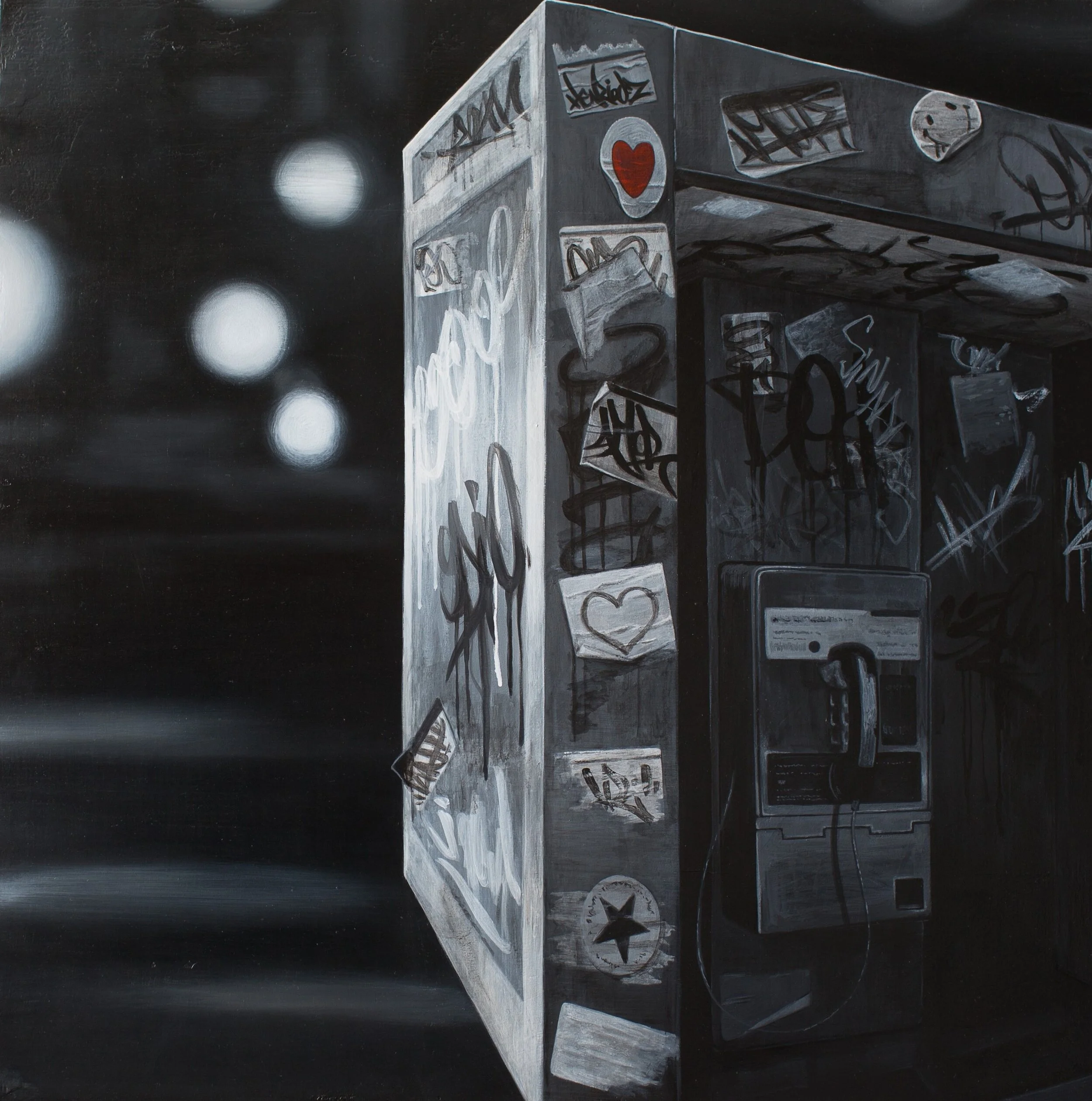 Night moves #5” 2017 
30” x 30” oil on canvas