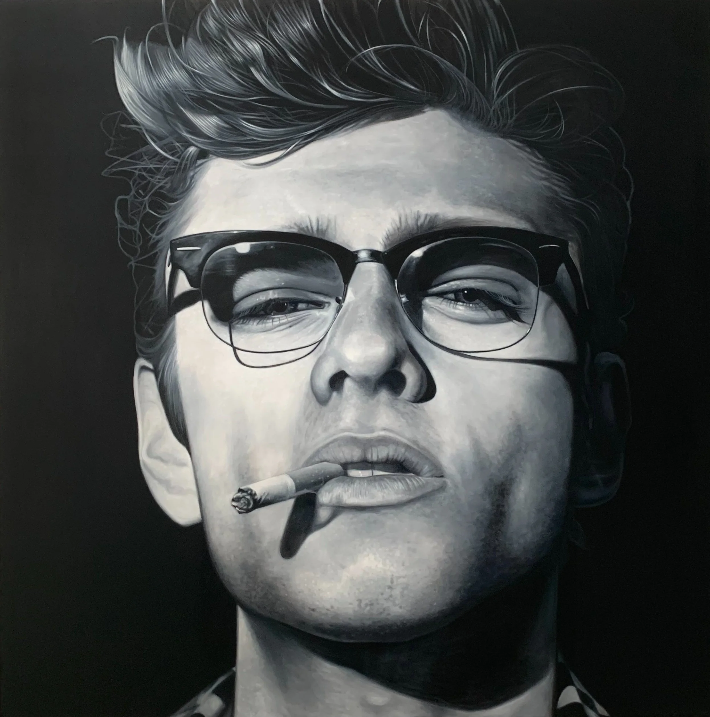 James Dean 2019 
72” x 72” oil on canvas 
(commission)