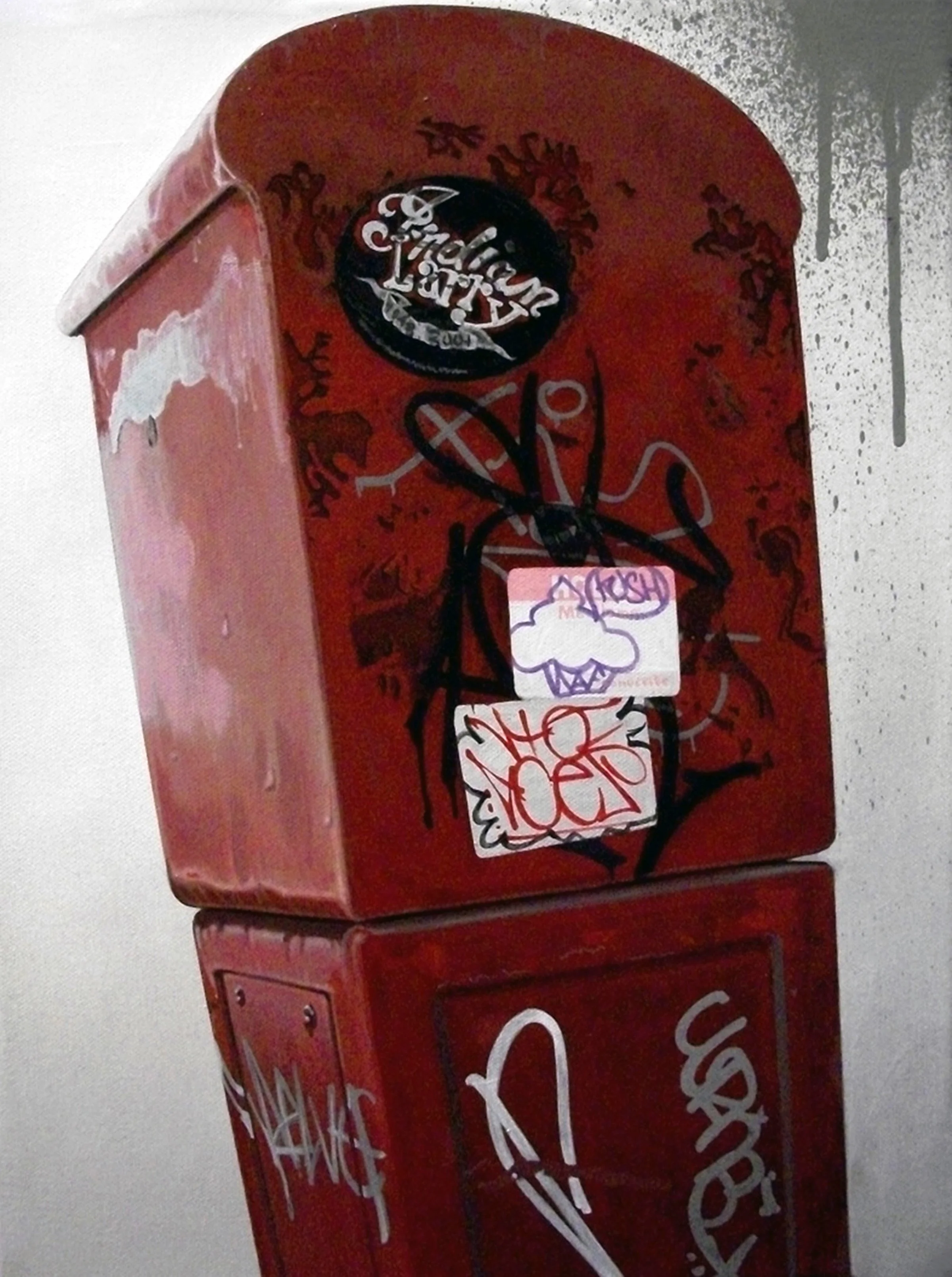 “Fire alarm” 2013 
14” x 20” acrylic on canvas