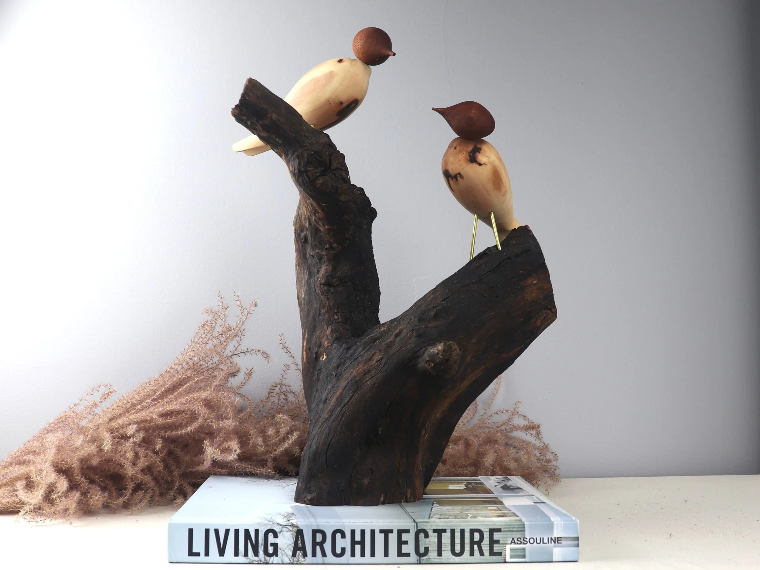 Birds in Love - Interactive Dogwood Sculpture